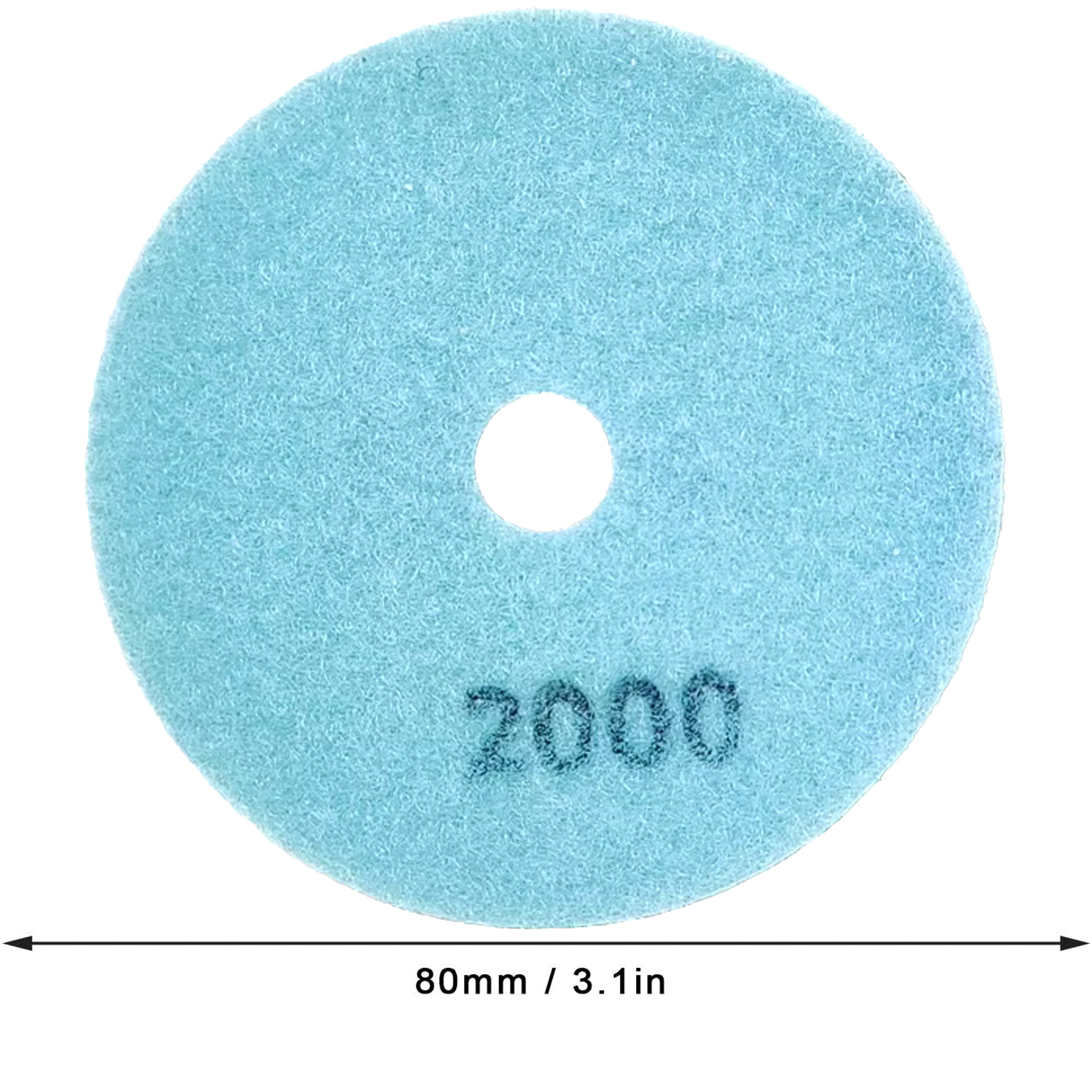 10x teemantpoleerimisketas 80mm portselanplaatide lihvimiseks takjakinnitusega 2000