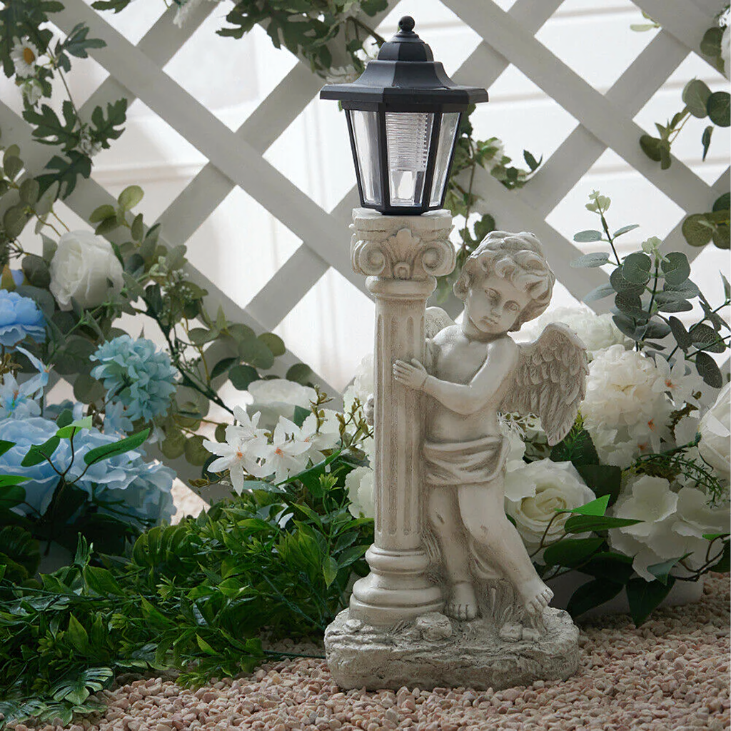 96x Solar LED Angel Figurine Candle Holder Decoration 49cm