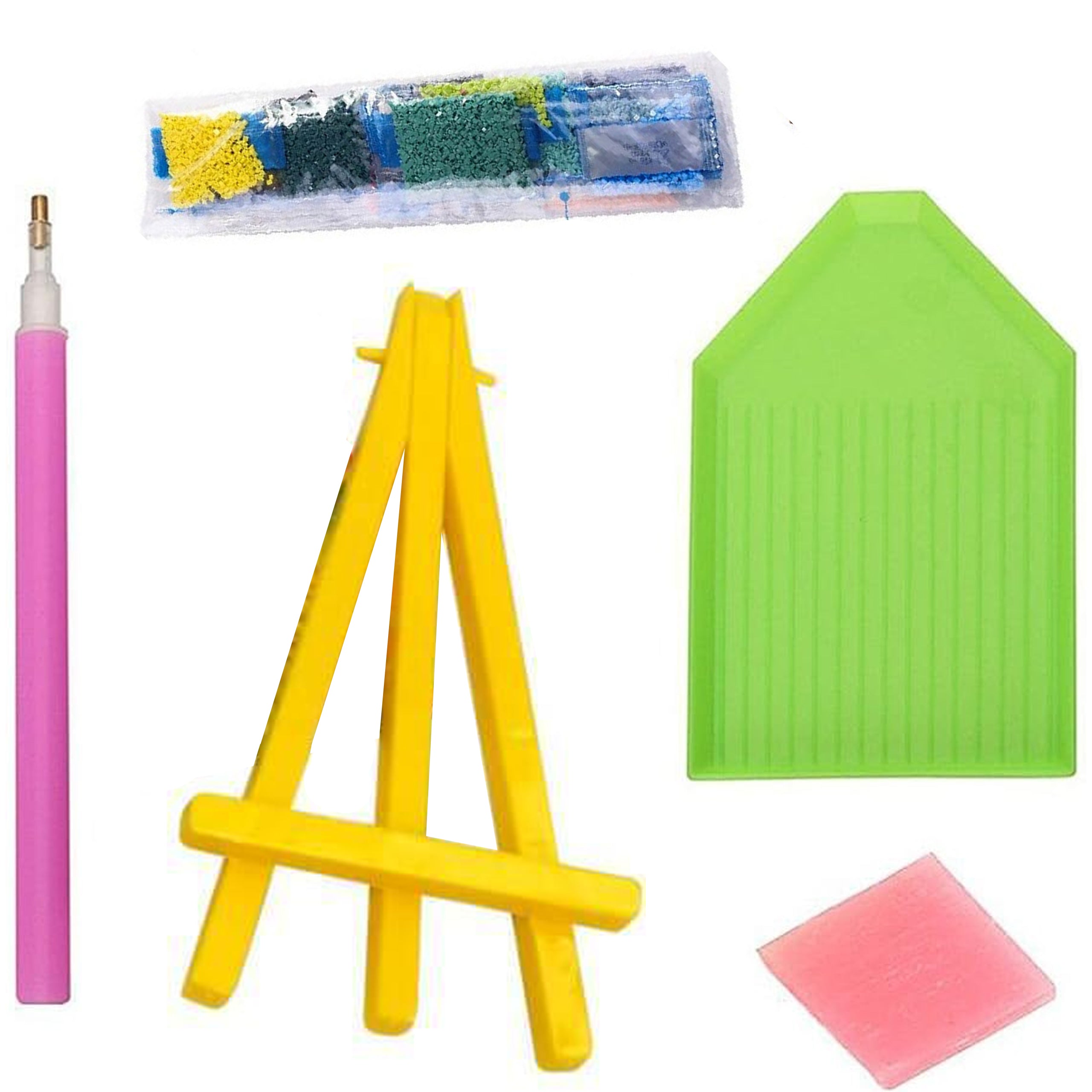 Teemanttikandi mosaiigikomplekt molbertiga 15x20cm lastele