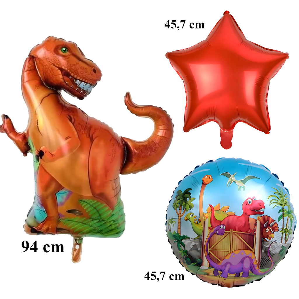 Dinosauruste sünnipäevalõhupallide komplekt sünnipäevadeks ja sünnipäevapidudeks 5 tk