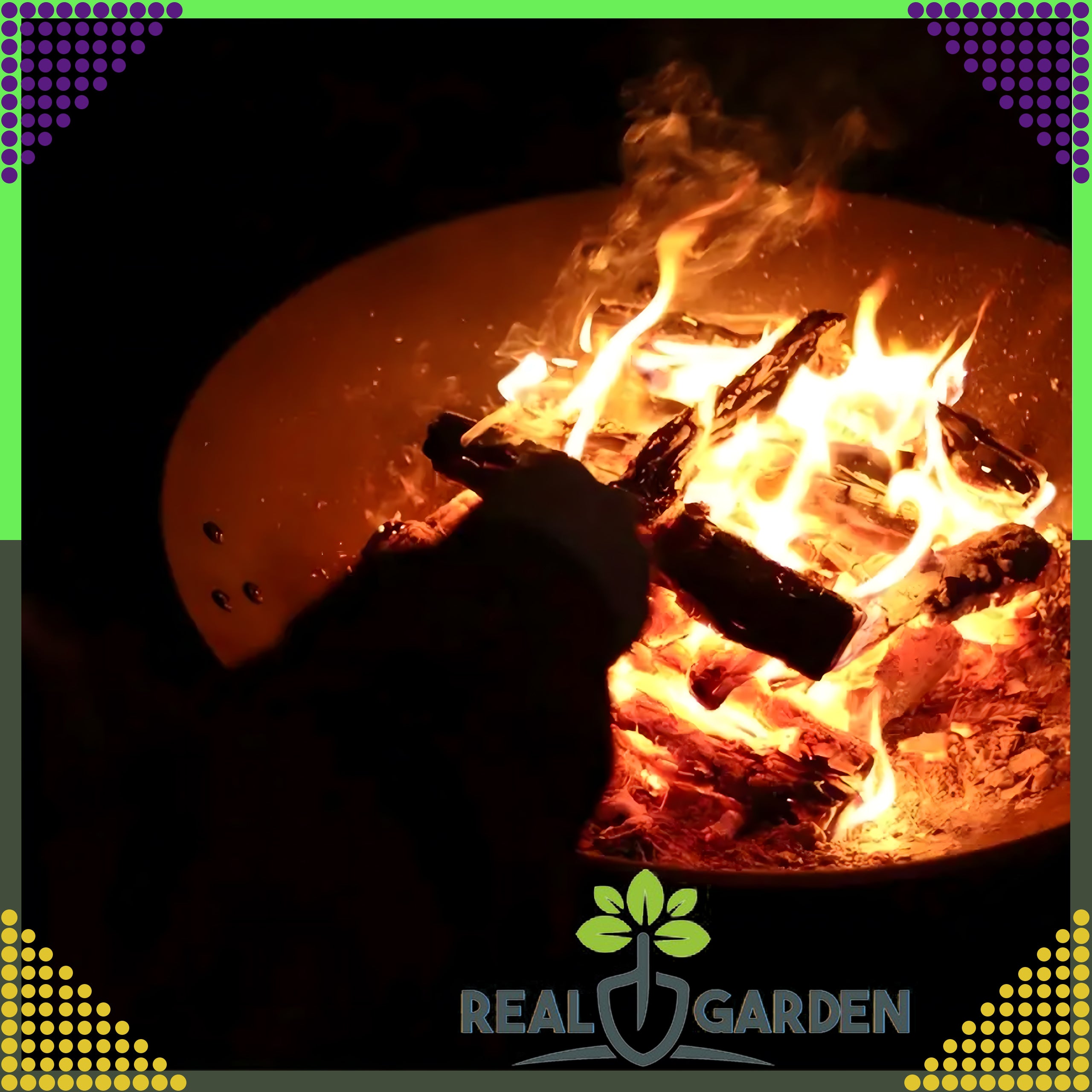 Garden Fire Pit Brilla Steel Black Large 55 cm