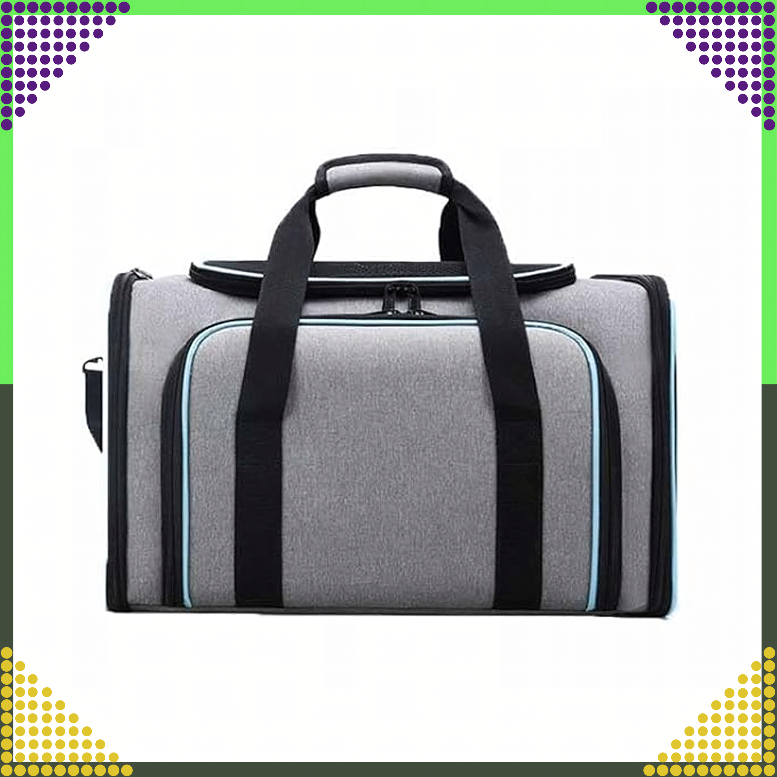 Large Expandable Pet Carrier Bag for Cats and Dogs up to 8kg with Ventilation