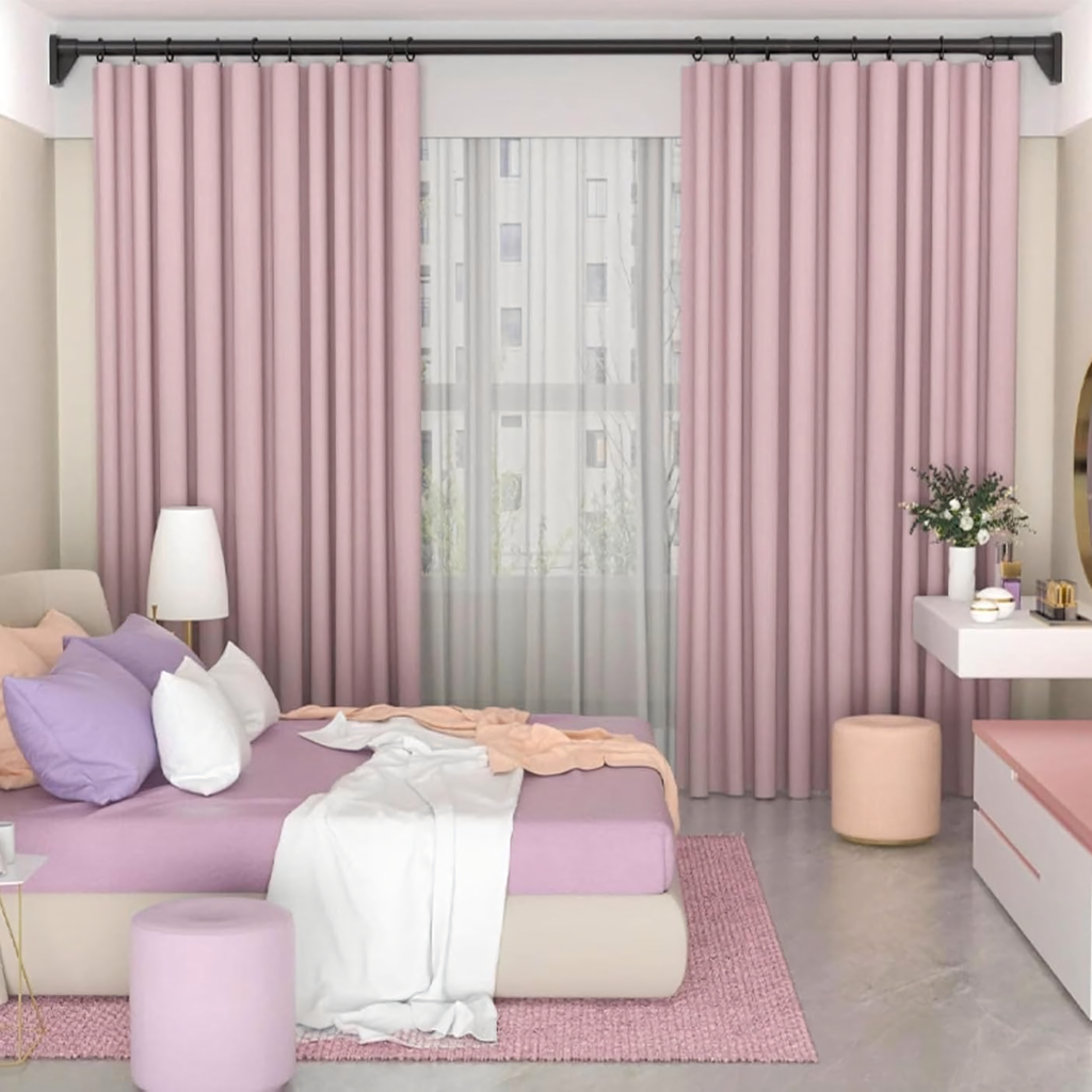 Teleskoopne kardinapuu riidepuu, pikendatav dušipuu 115-255 cm