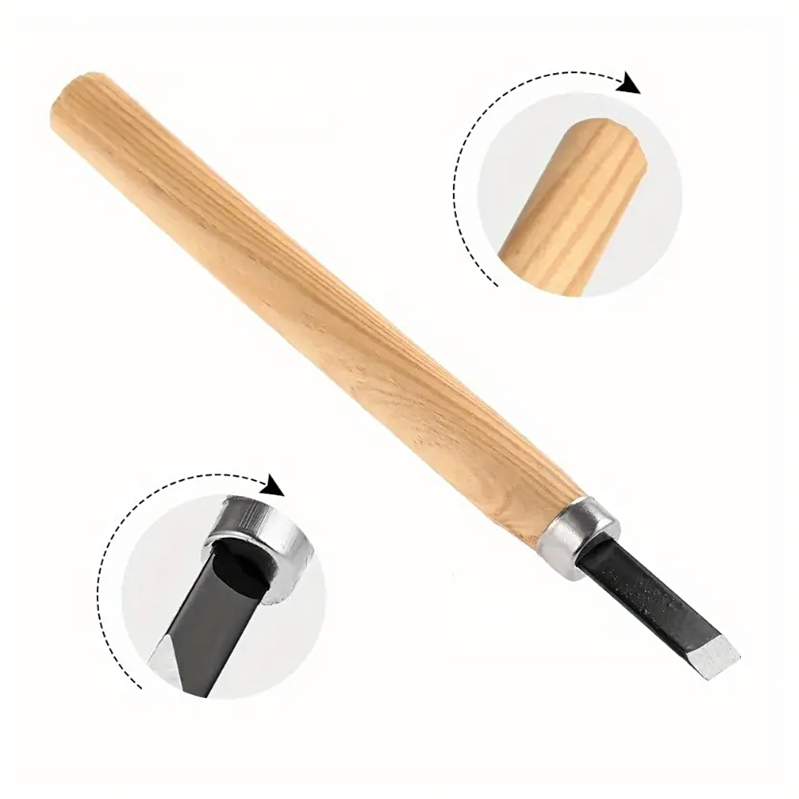 12-osaline puidunikerduspeitlite komplekt puidust käepidemetega 12 tk