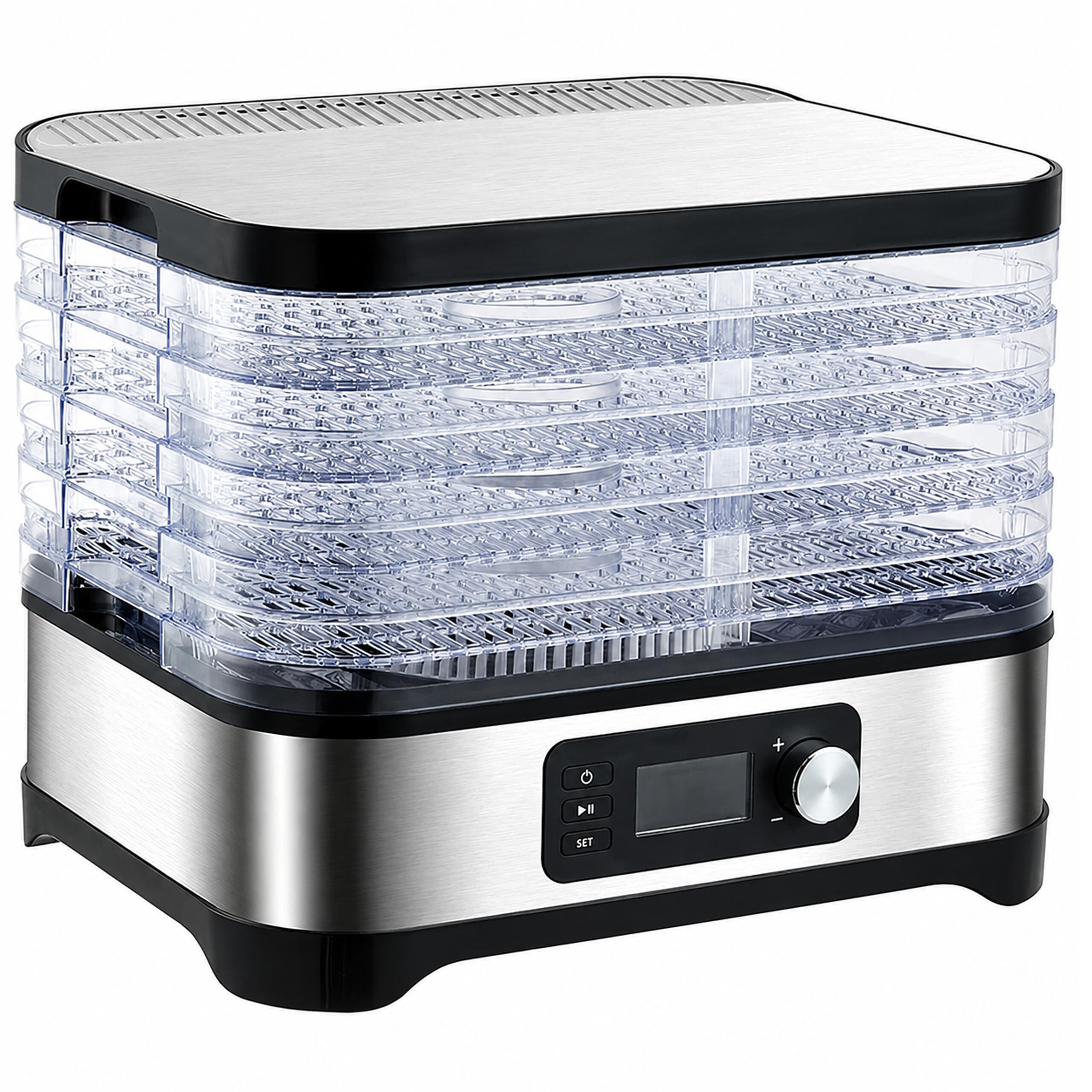 Food Dehydrator for Mushrooms, Vegetables, and Fruits with Timer and 5 Shelves LCD