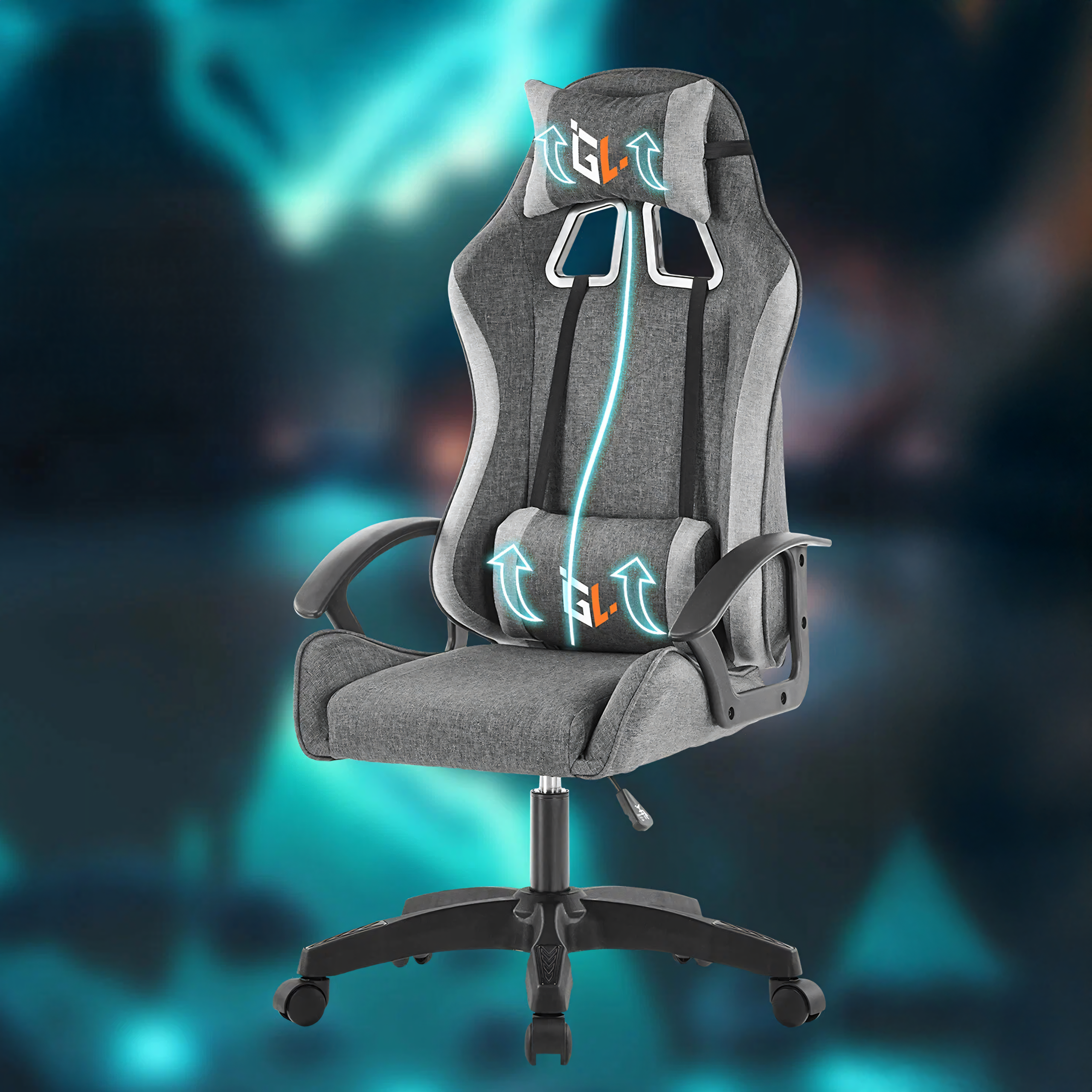 Kontoritool Gaming, pöörlev ämbristiilis lauatoool, tugev, 100 kg