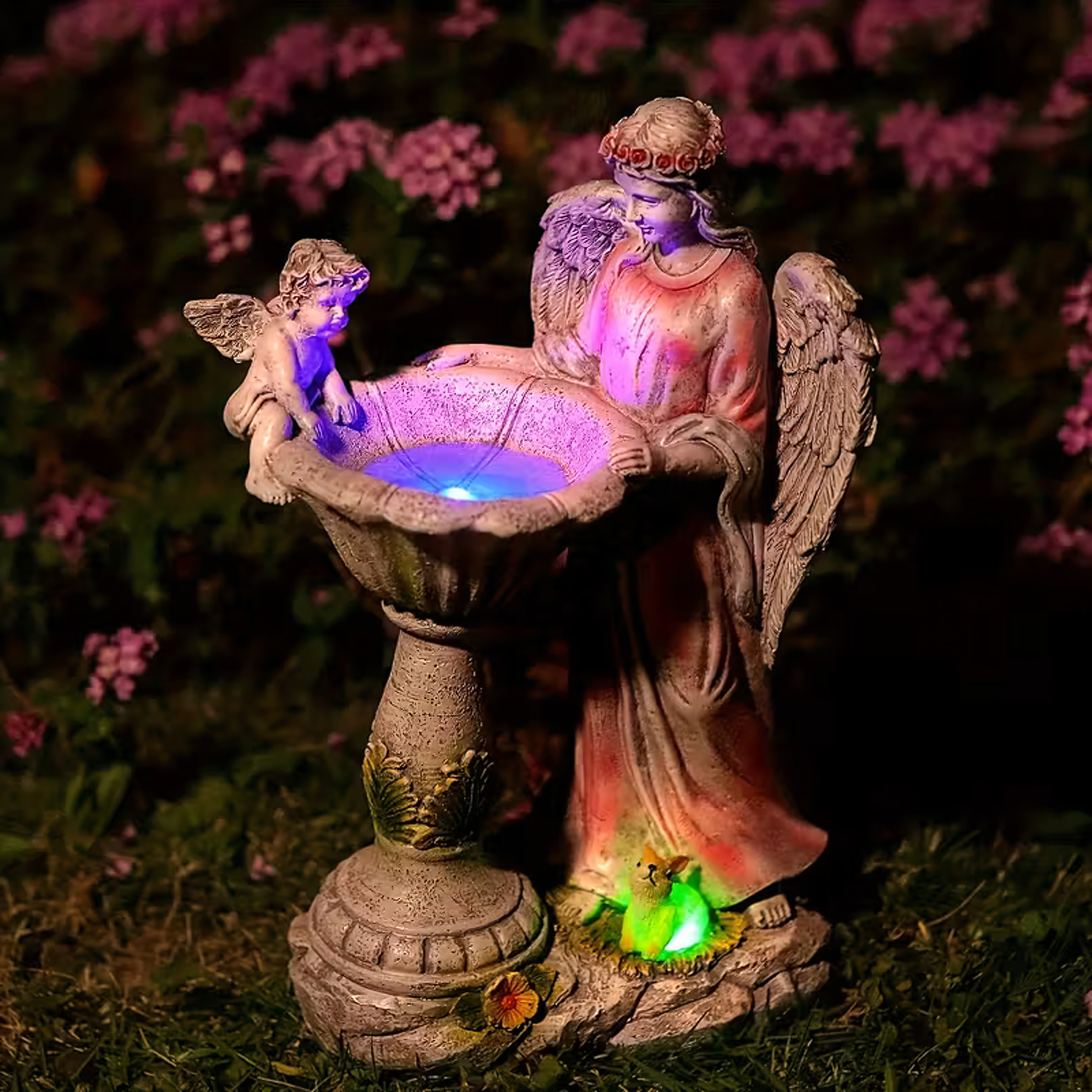 6 tk päikeseenergial töötavaid RGB LED-valgustusega inglikujulisi küünlahoidjaid aiakaunistuseks RC-K-2194-15764