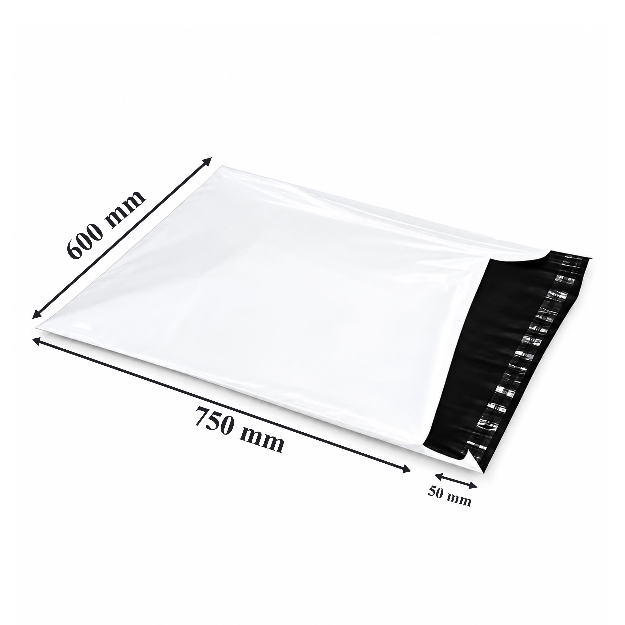 10 tk valgete kullerpostikottide pakki, 600 × 800 mm, 50 tk pakis RC112-15683