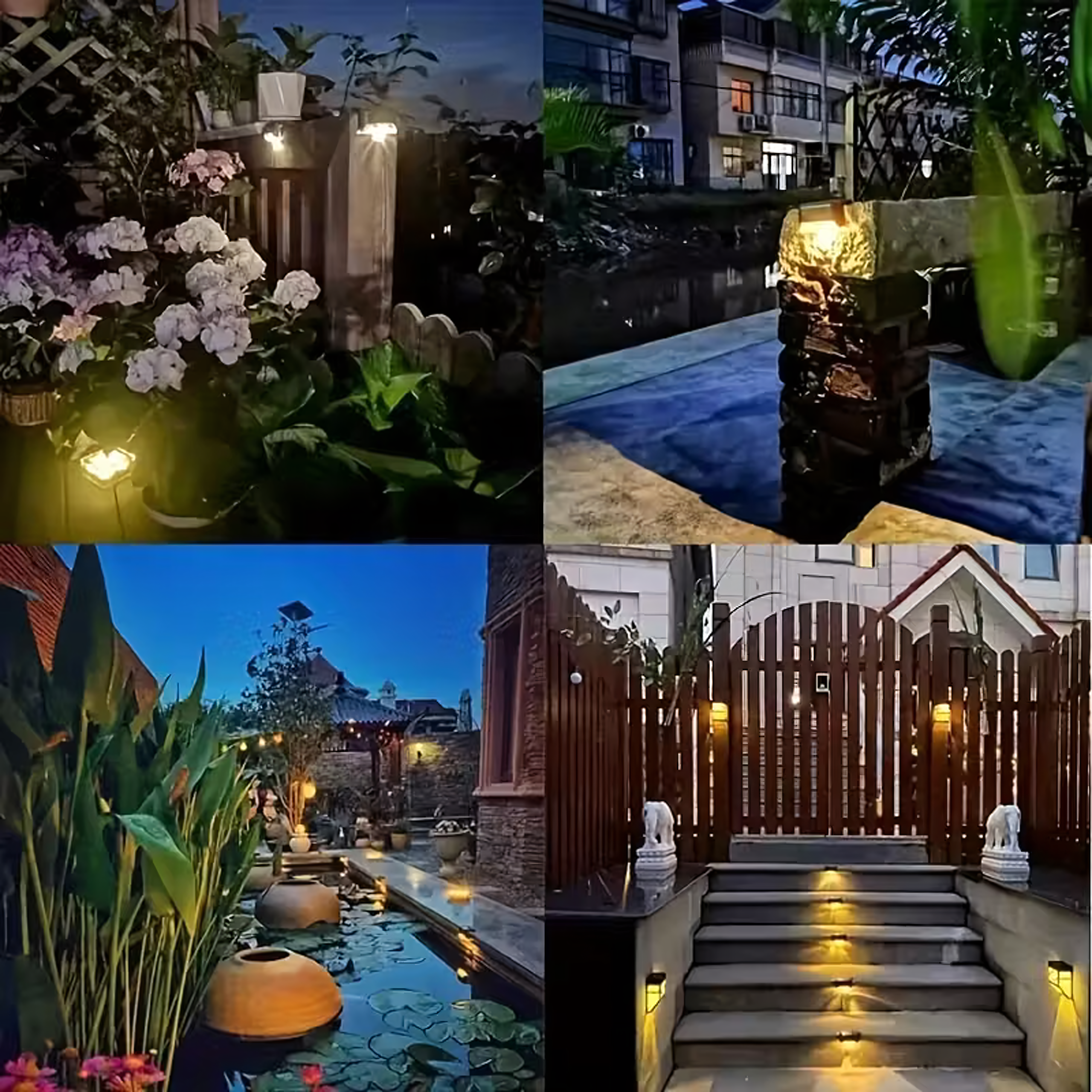 4x Solar LED aiasammu valgusti veekindel treppidele ja terrassile