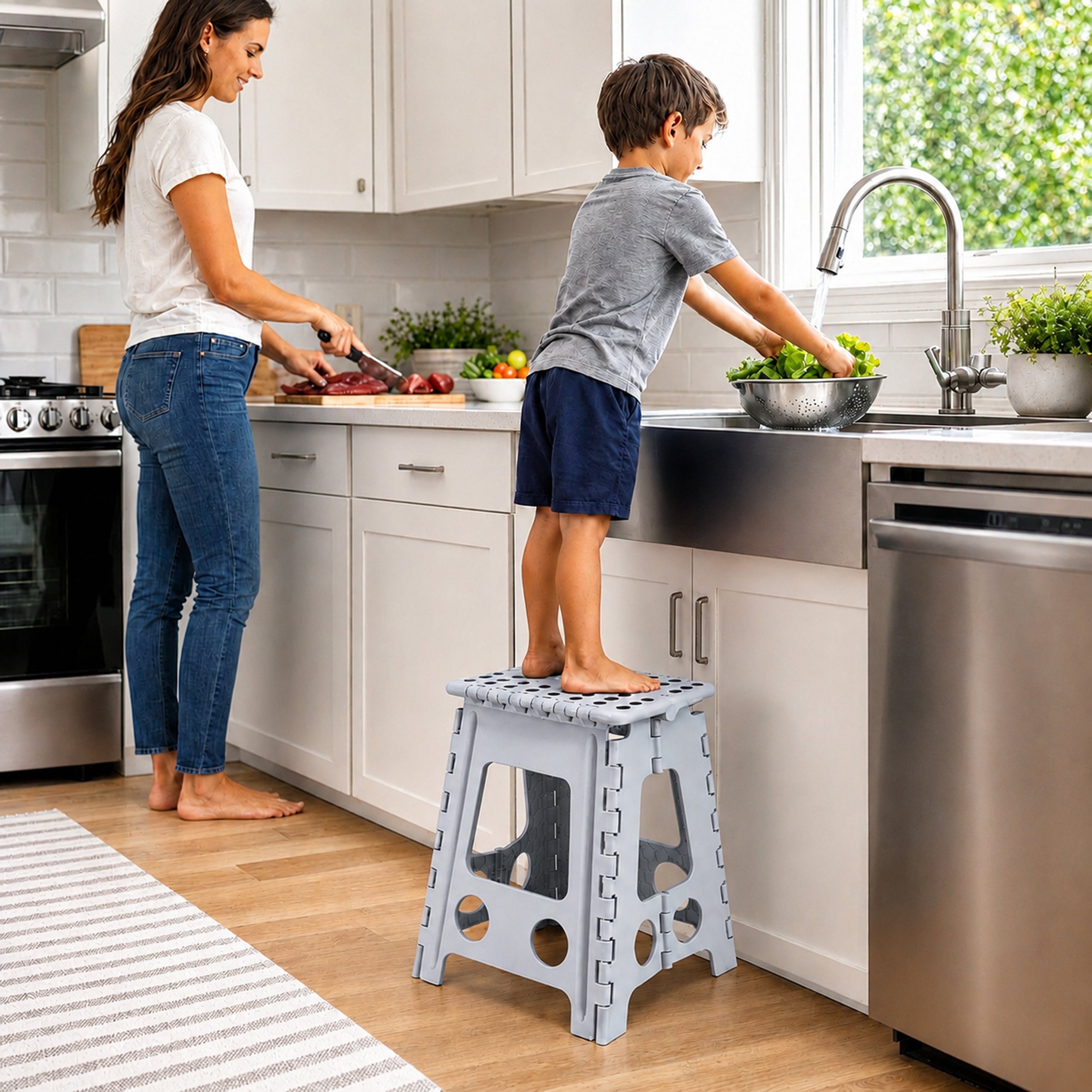 Non-Slip Folding Stool Chair Step 39 cm