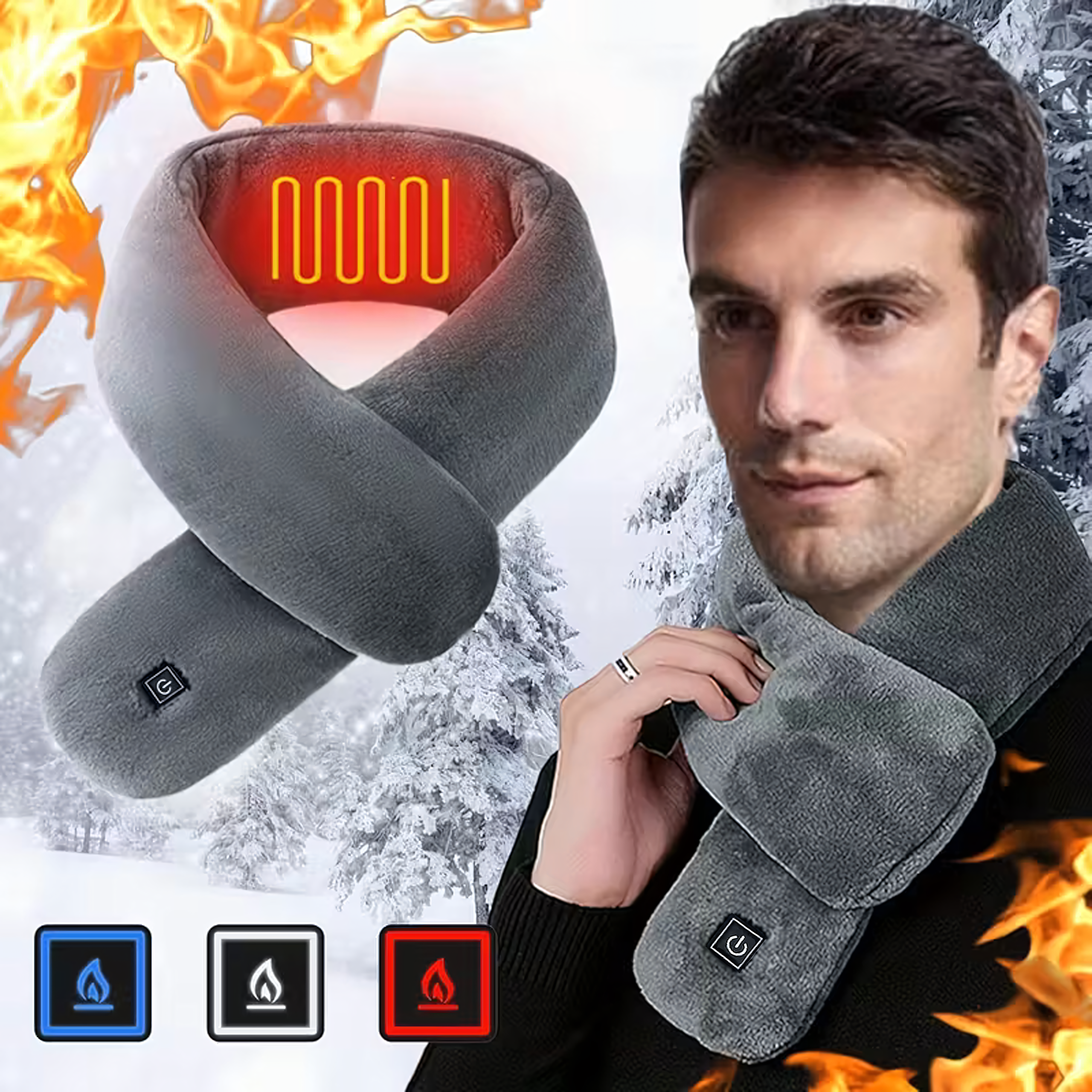 Soojendusega sall Elektriline soojendussall USB Talvine soojendaja