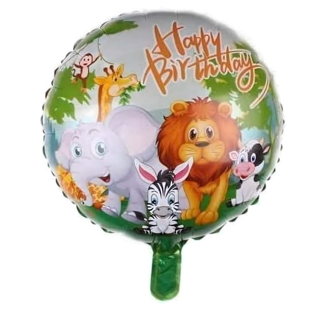 Sünnipäevalõhupallide komplekt Elevandi ja loomadega sünnipäevapeoks 5 tk