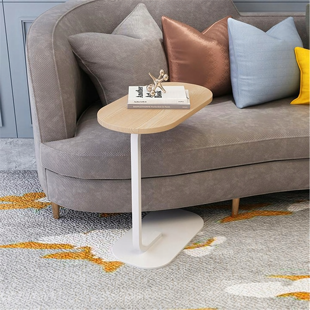 200x C-Shaped Modern Side Coffee Table for the Living Room