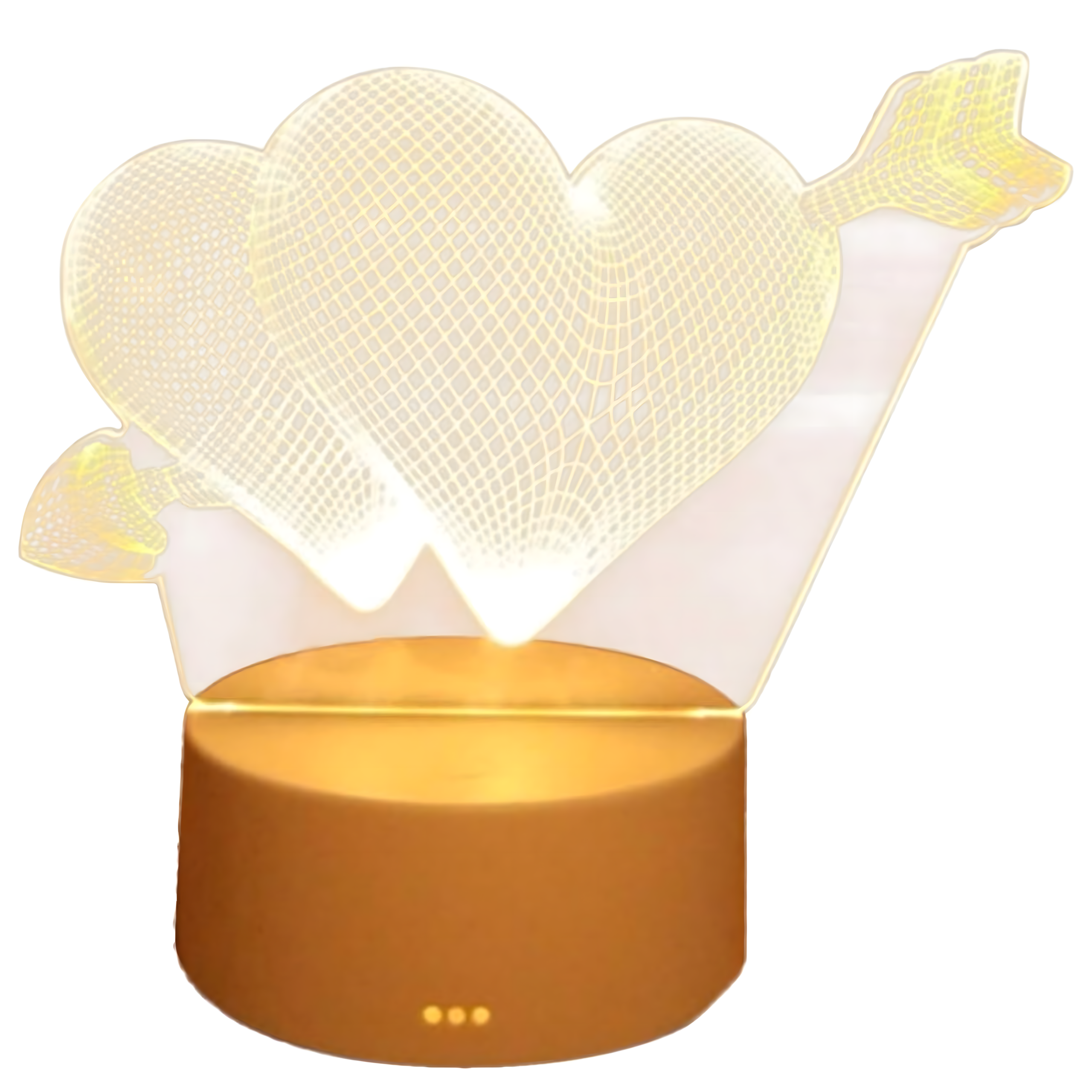 Armastuse Südamed 3D Illusioon Öölamp Laste Magamistuppa USB-ga