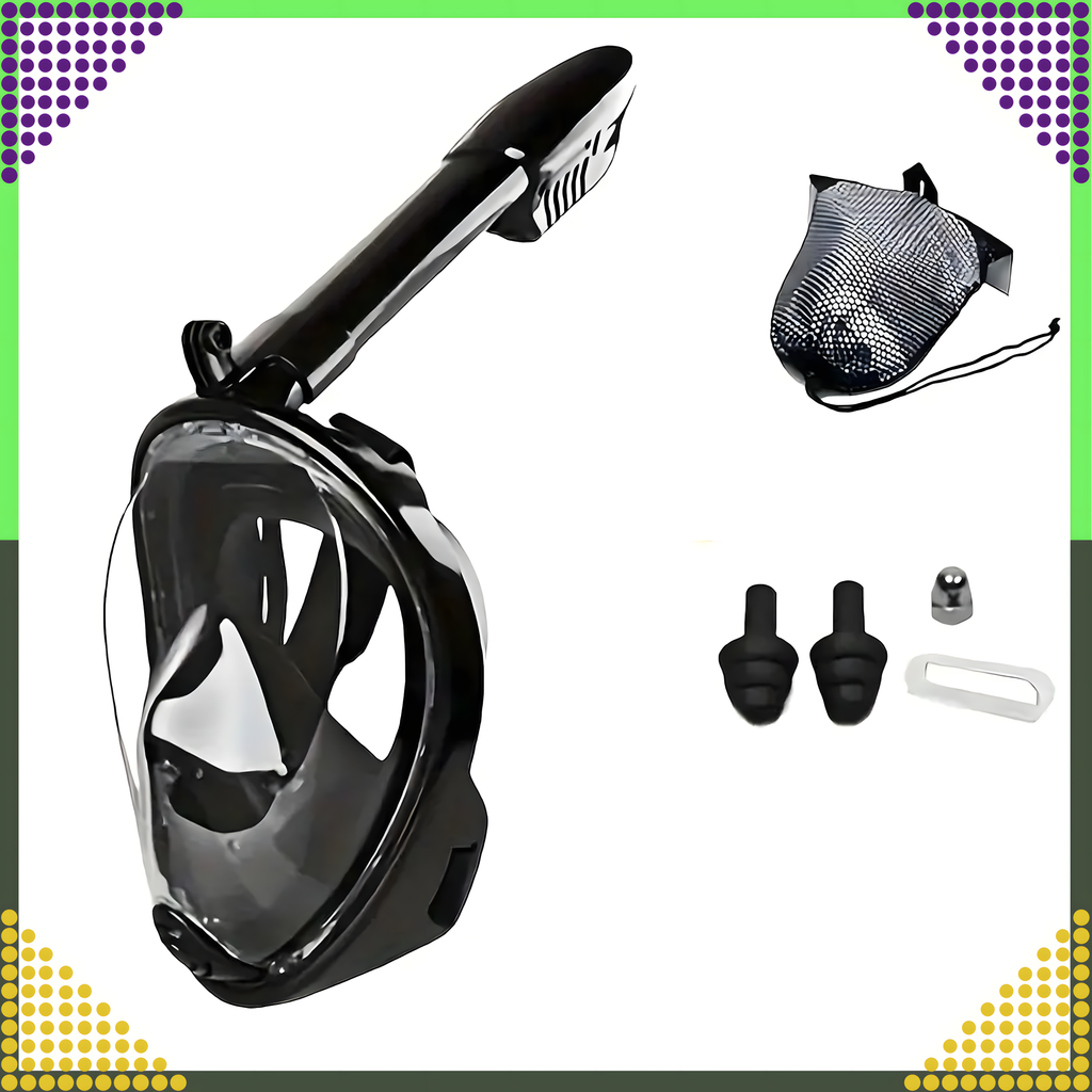 Sukeldumismask ujumiseks ja snorgeldamiseks, täismask vees kasutamiseks, basseini jaoks L/XL