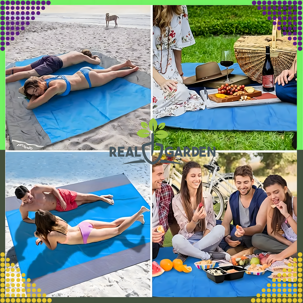 Rannatekk Piknikurätik Veekindel Matkamiseks 210 x 200 cm Suur