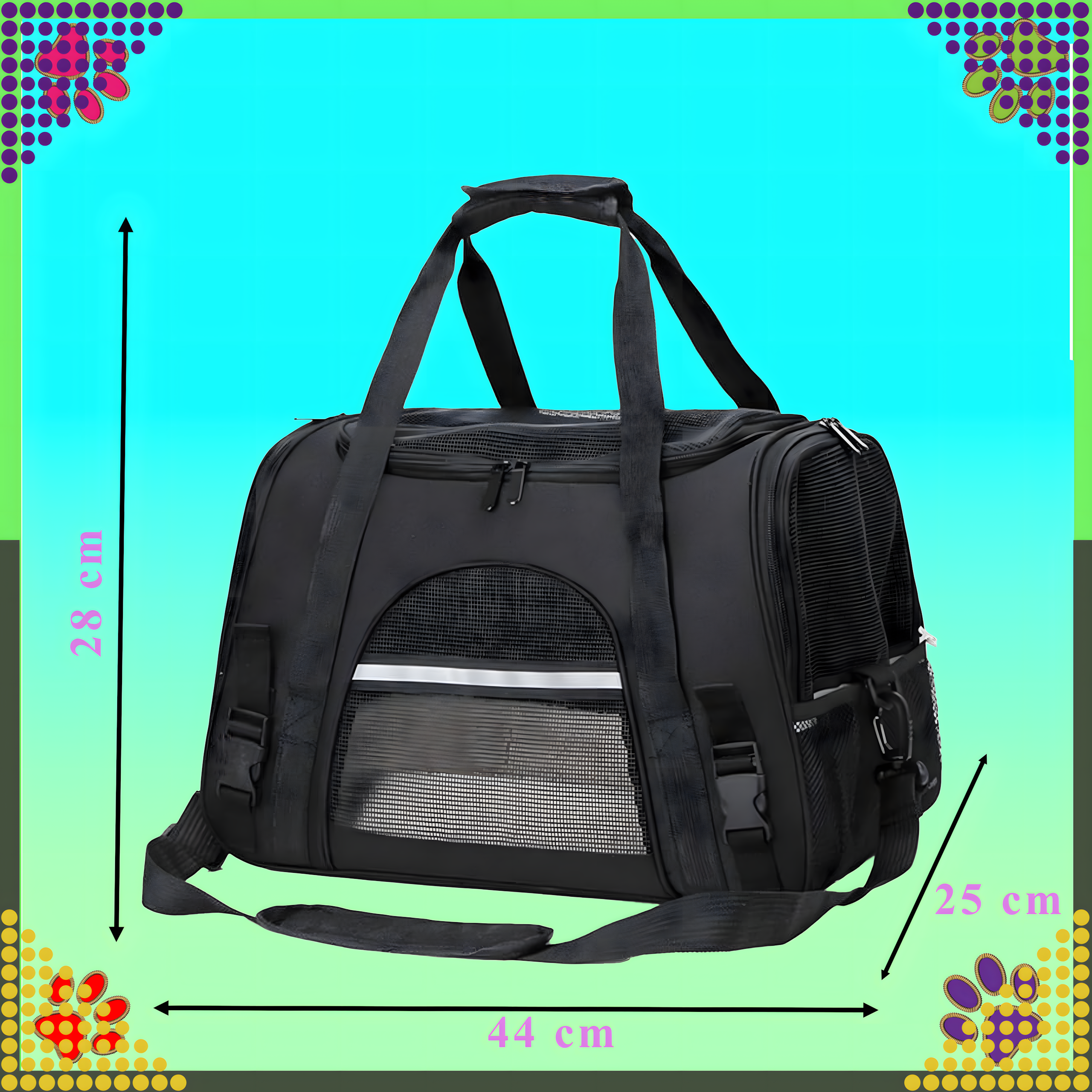 Suur loomade kandekott koerale, kassile, küülikule autosõiduks