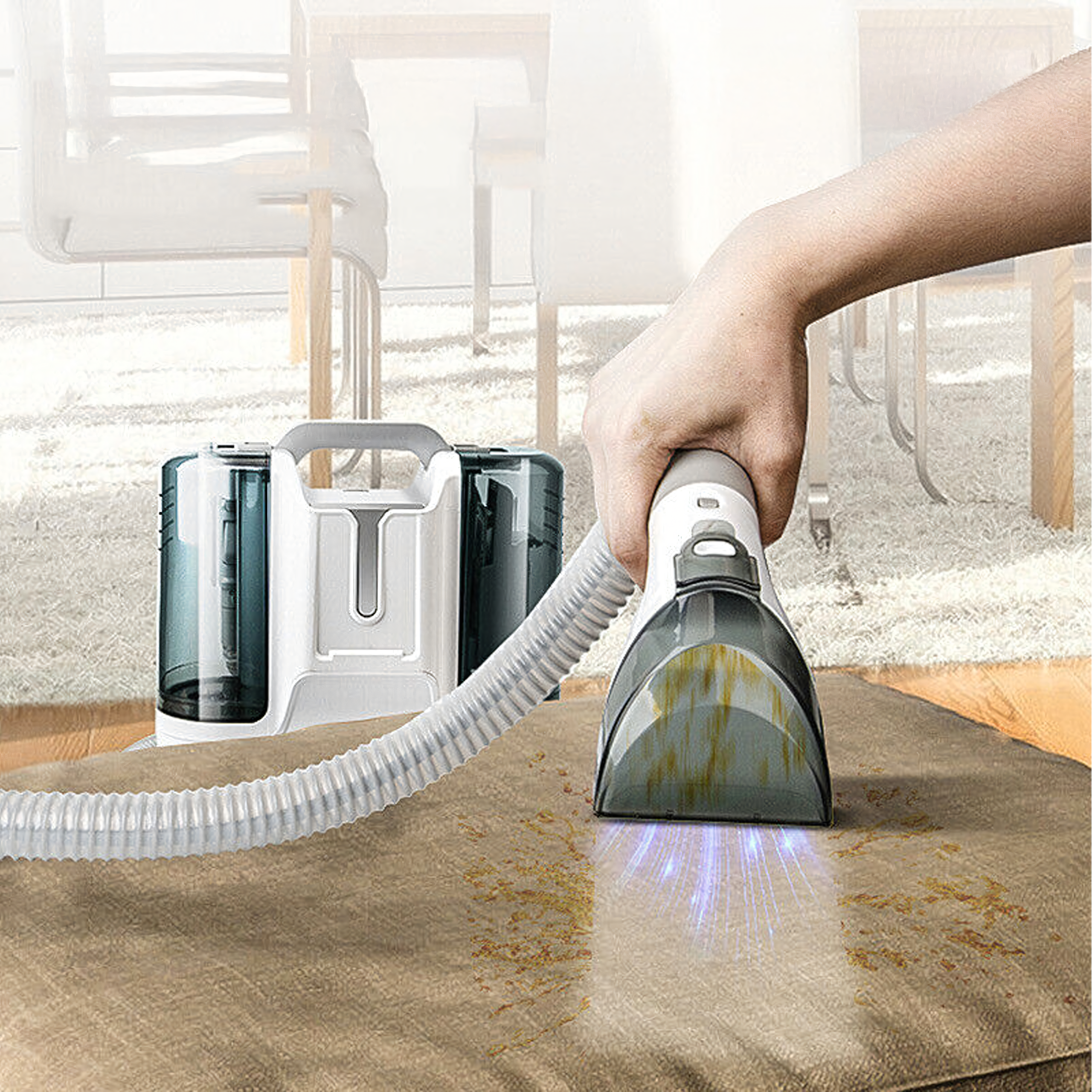 Kaasaskantav vaipade ja polstrite puhastamise tolmuimeja 450W
