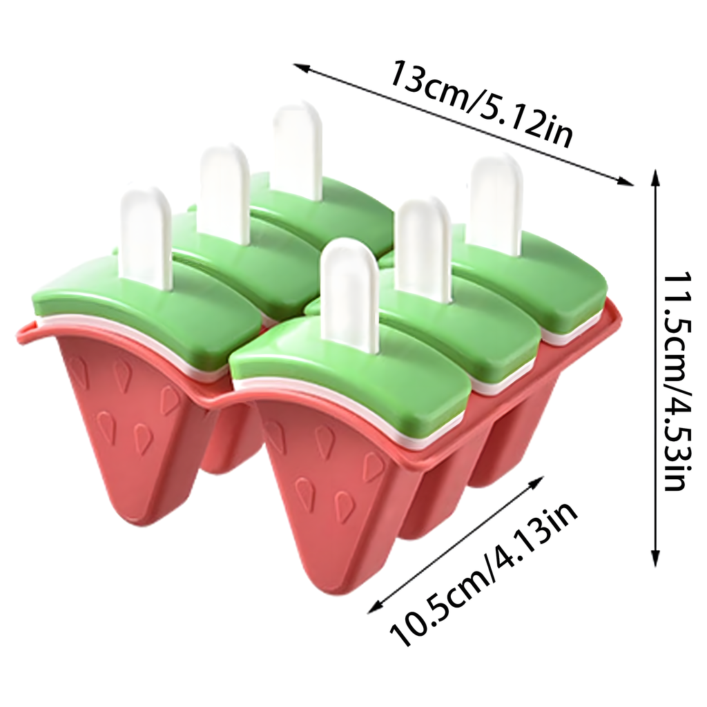 Molds Ice Cream Mold Homemade Sorbet Ice Cream Mold Watermelon 6 pcs