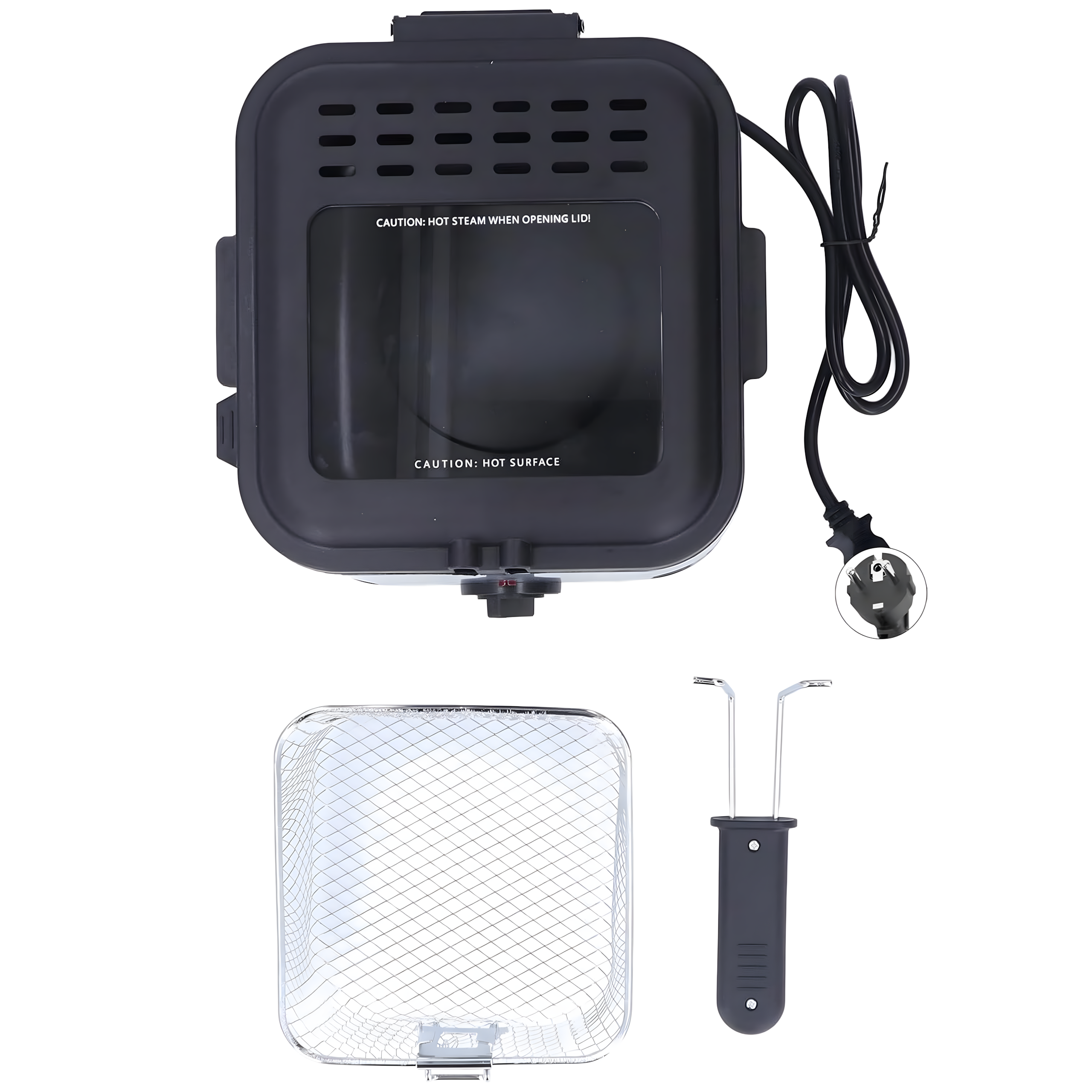 96x Traditional Oil Fryer 2.5L for Fries and Fish, Powerful 1000W