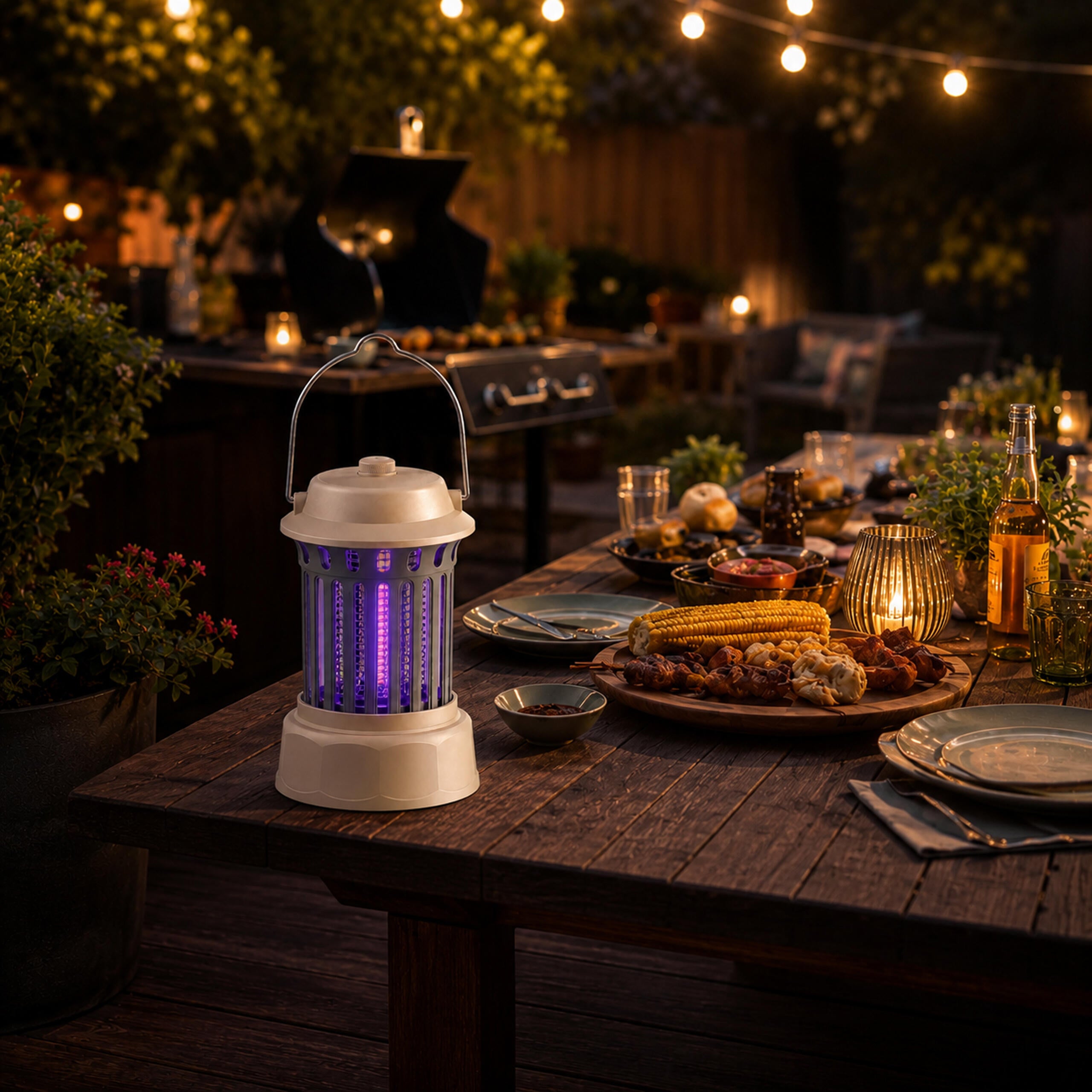 Portable UV Insect Killer Lamp for Flies, Mosquitoes, Moths, and Other Insects for Garden and Terrace