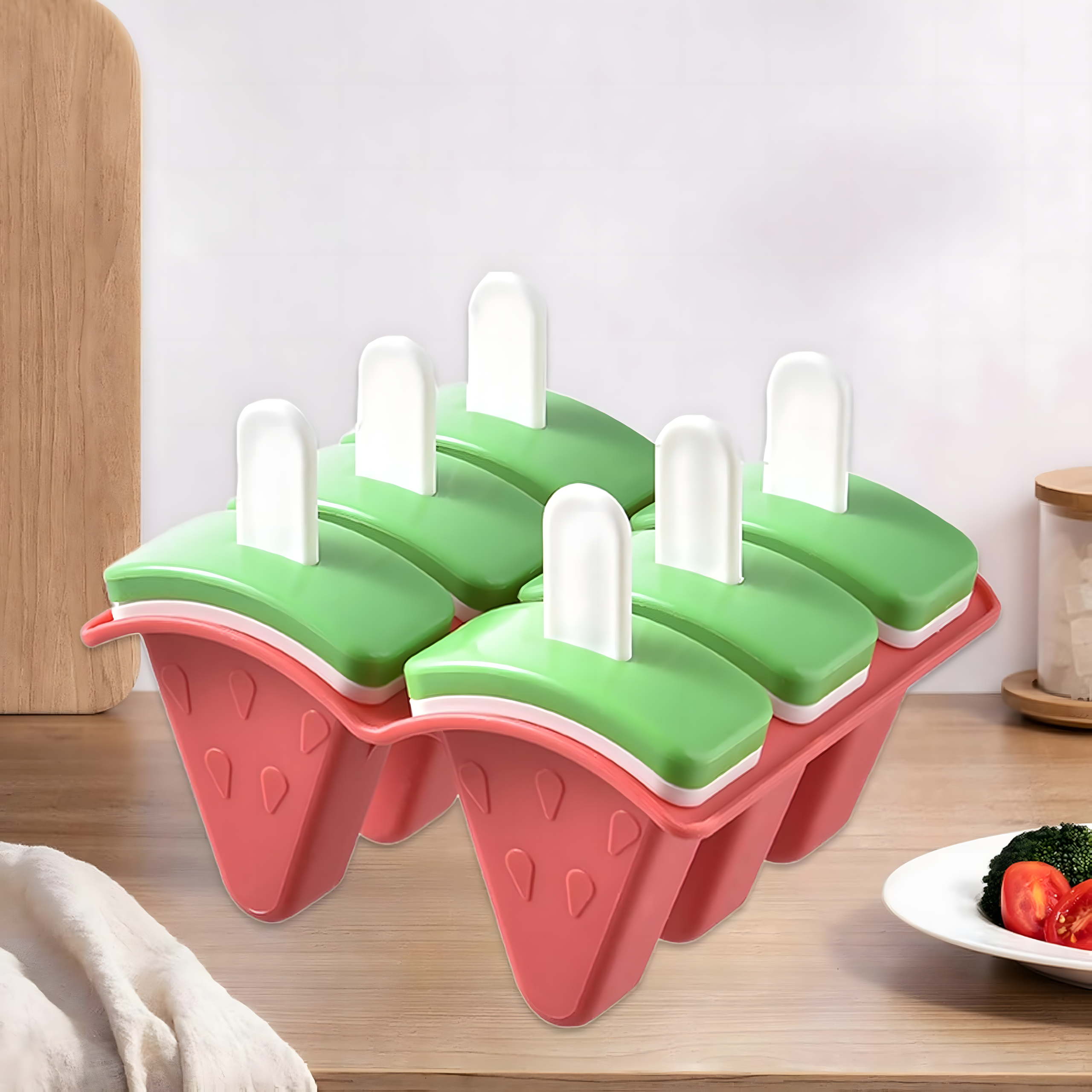 Molds Ice Cream Mold Homemade Sorbet Ice Cream Mold Watermelon 6 pcs