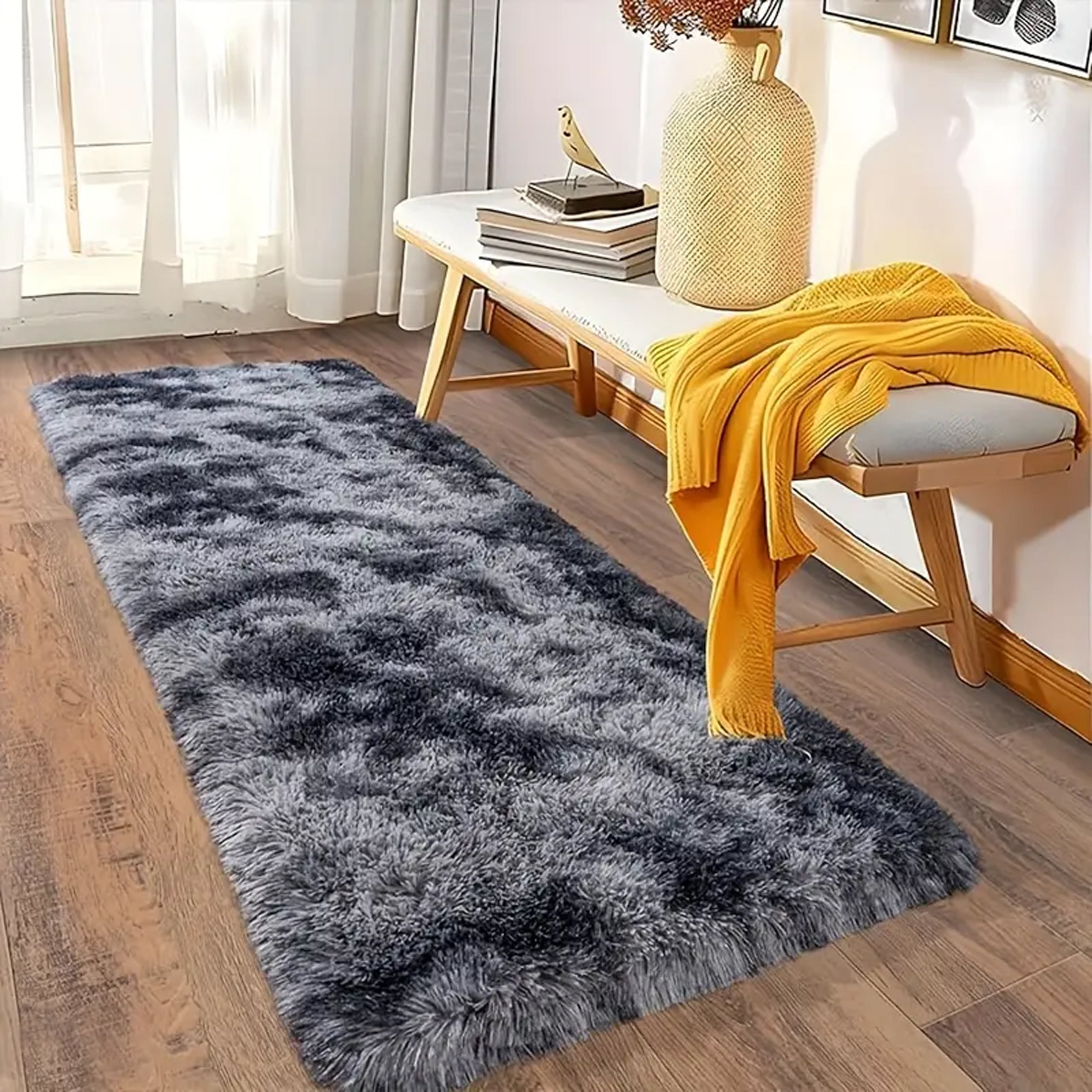 360x Plush Soft Shaggy Dense Woolly Fluffy Carpet for Living Room 120x80cm