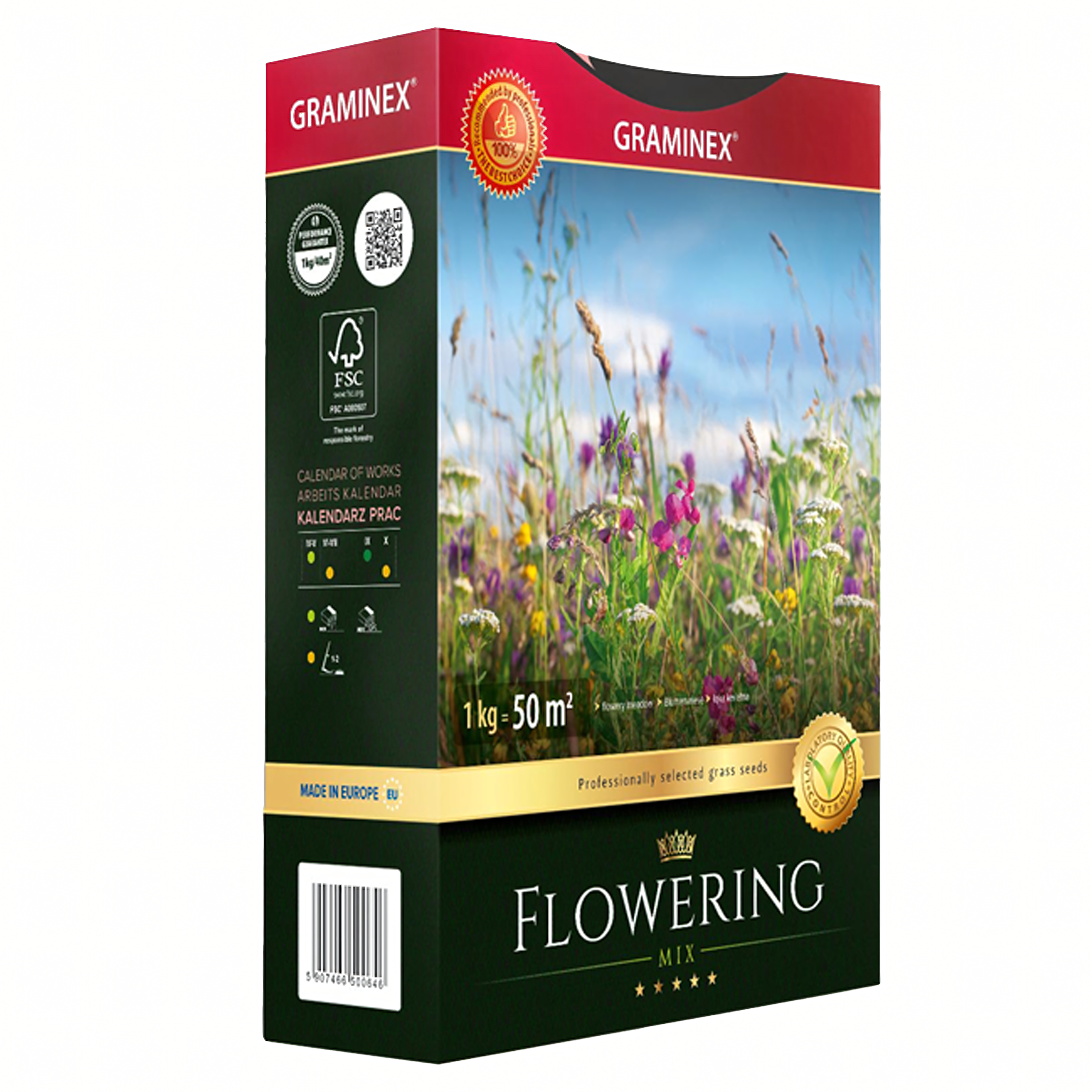 Premium Flowering Mix Grass Seeds 1kg for 40m Lawn Meadow Flower Garden