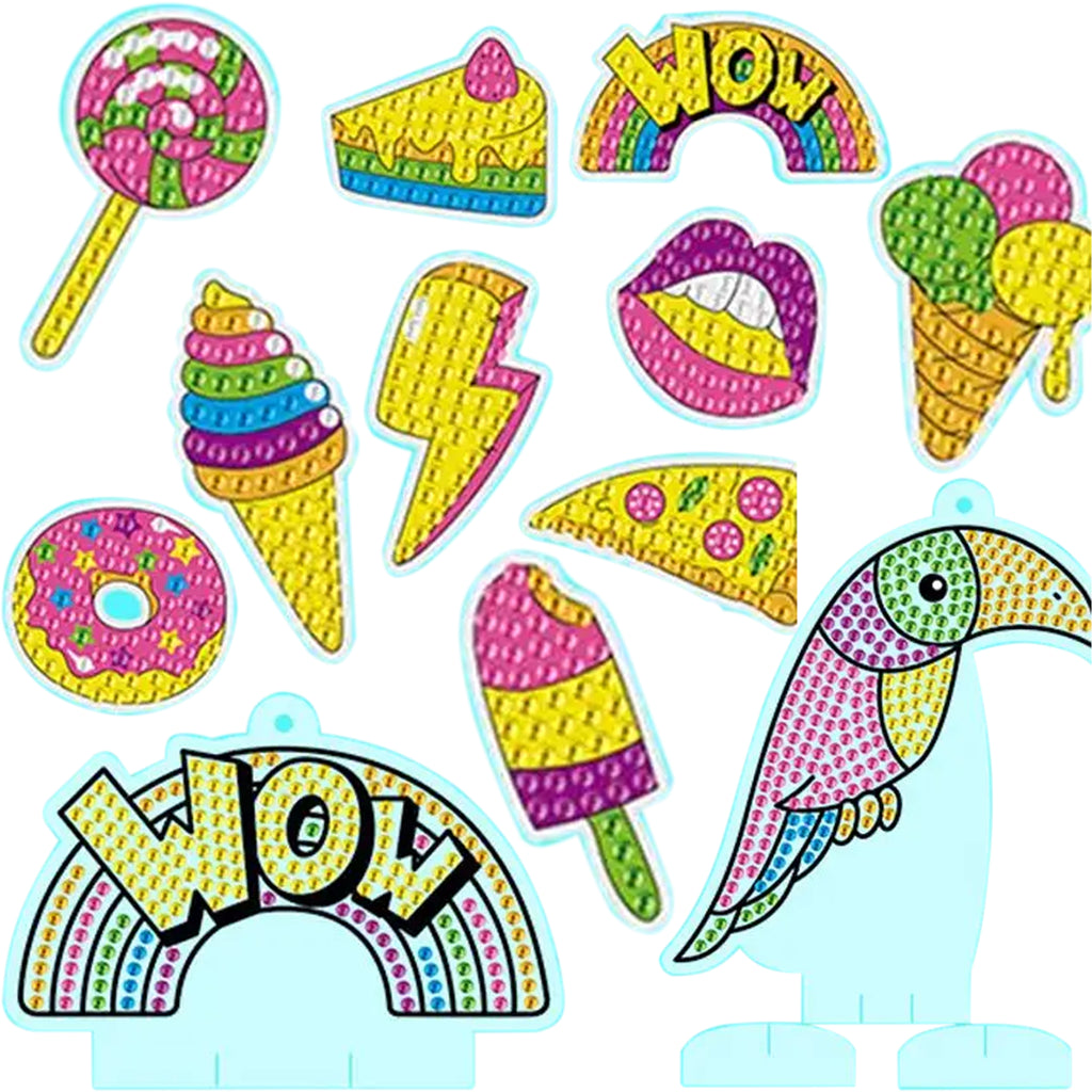 Teemanttikand, teemantkleebised, 5D mosaiikpulgad lastele, komplekt