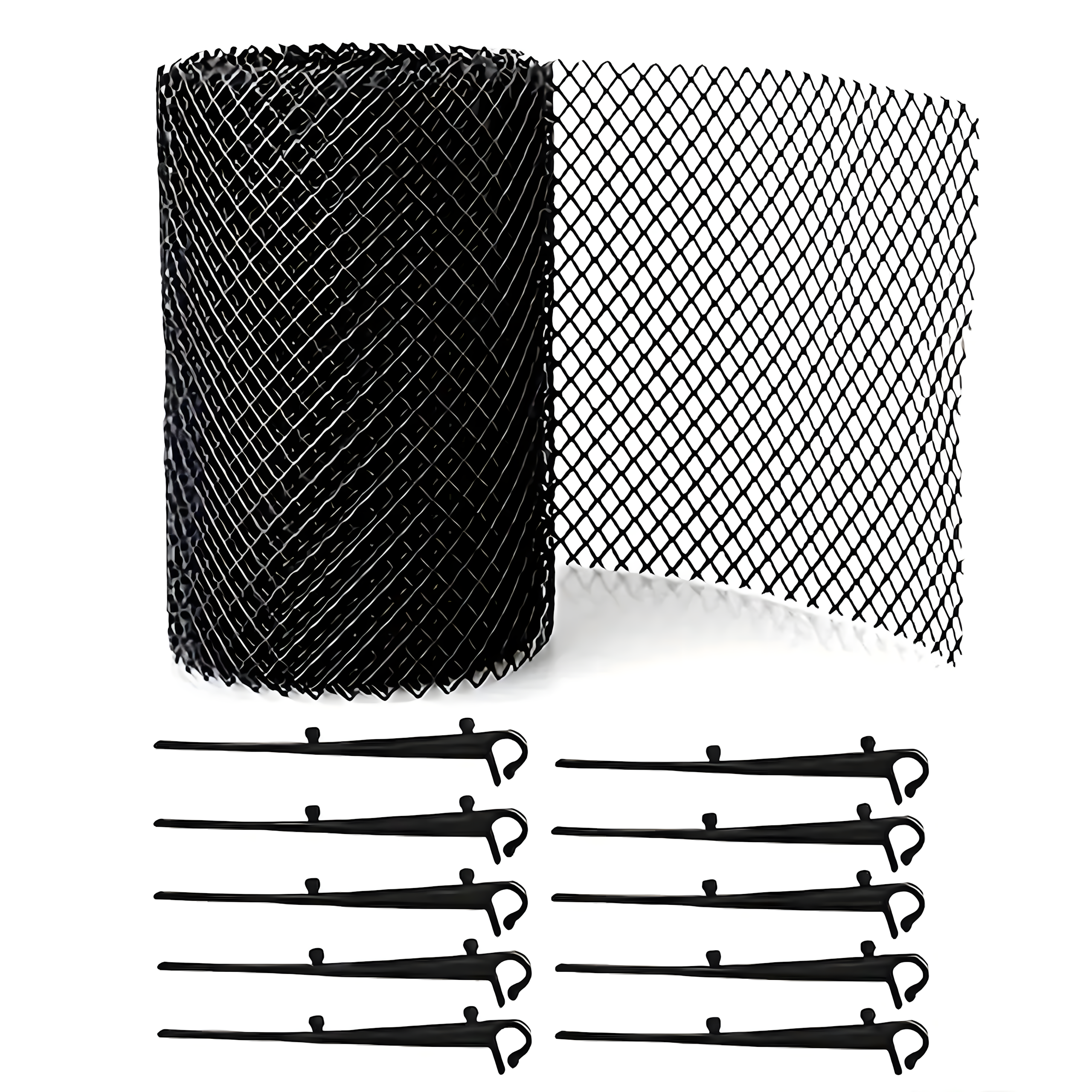 Gutter Leaf and Debris Guard Mesh 0.15x6m with Clips