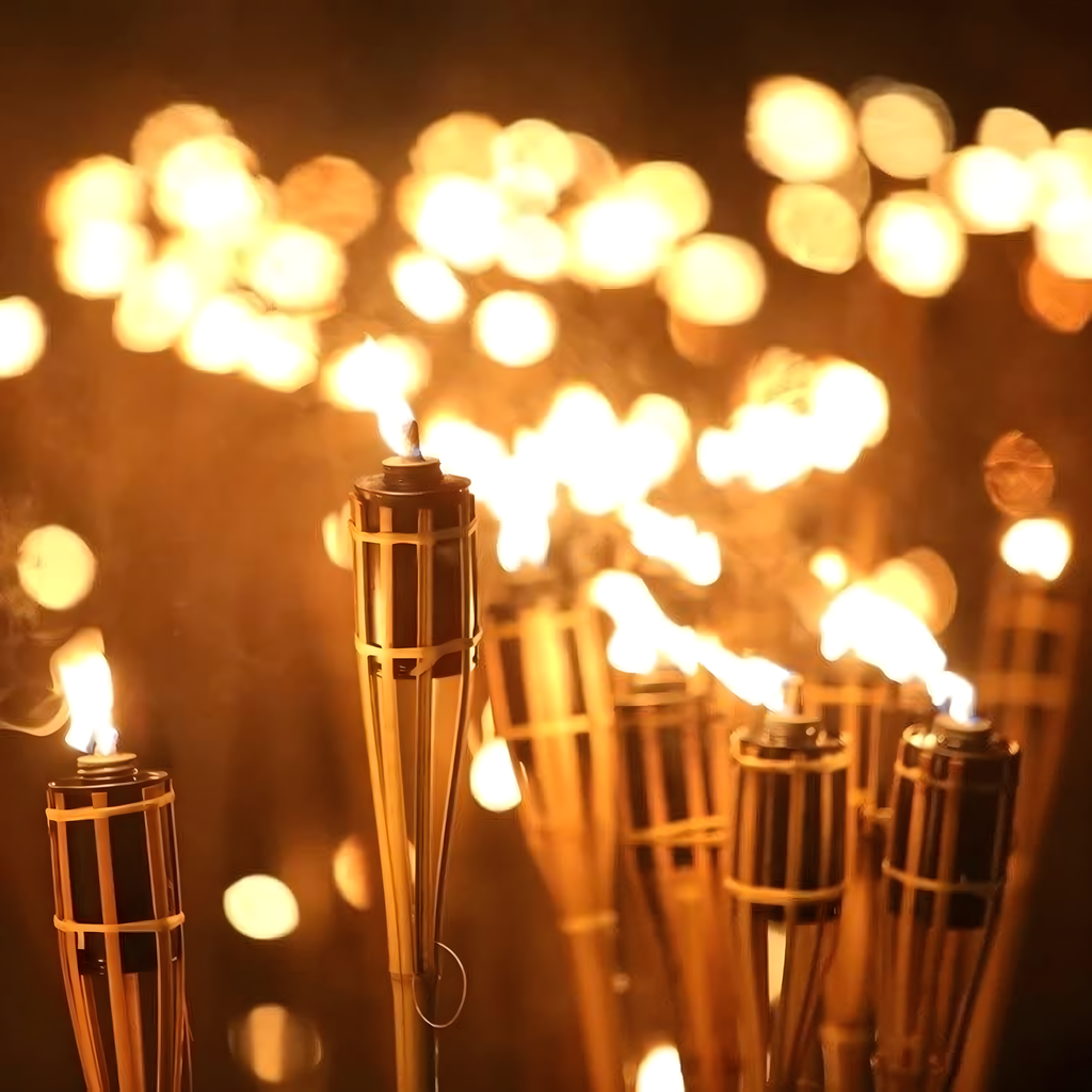 Bambusest aiatõrvik 90 cm dekoratiivne sääskede, koide, kärbeste vastu 100 tk