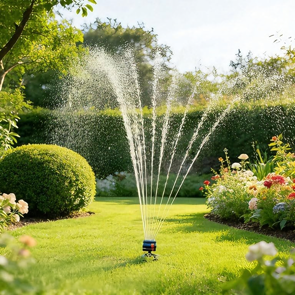 Oscillating Rotary Garden Sprinkler with 16 Nozzles