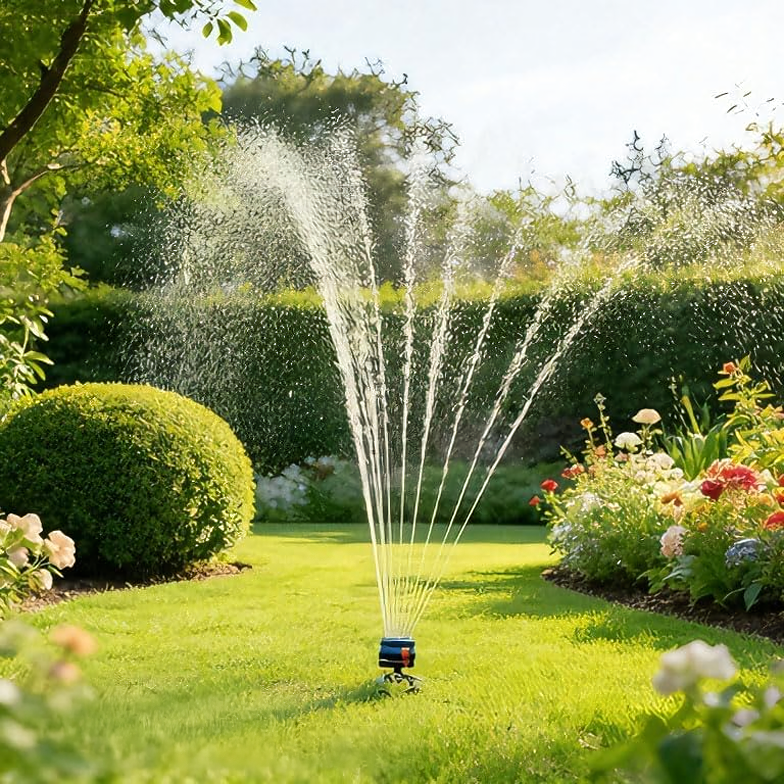 Oscillating Rotary Garden Sprinkler with 16 Nozzles