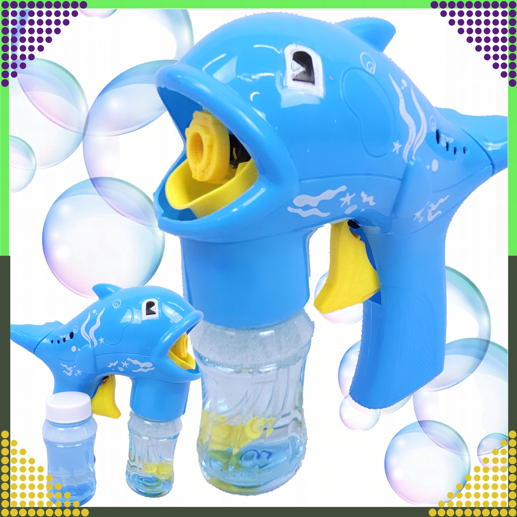 Bubble Gun Soap Bubble Machine Generator Dolphin Liquid