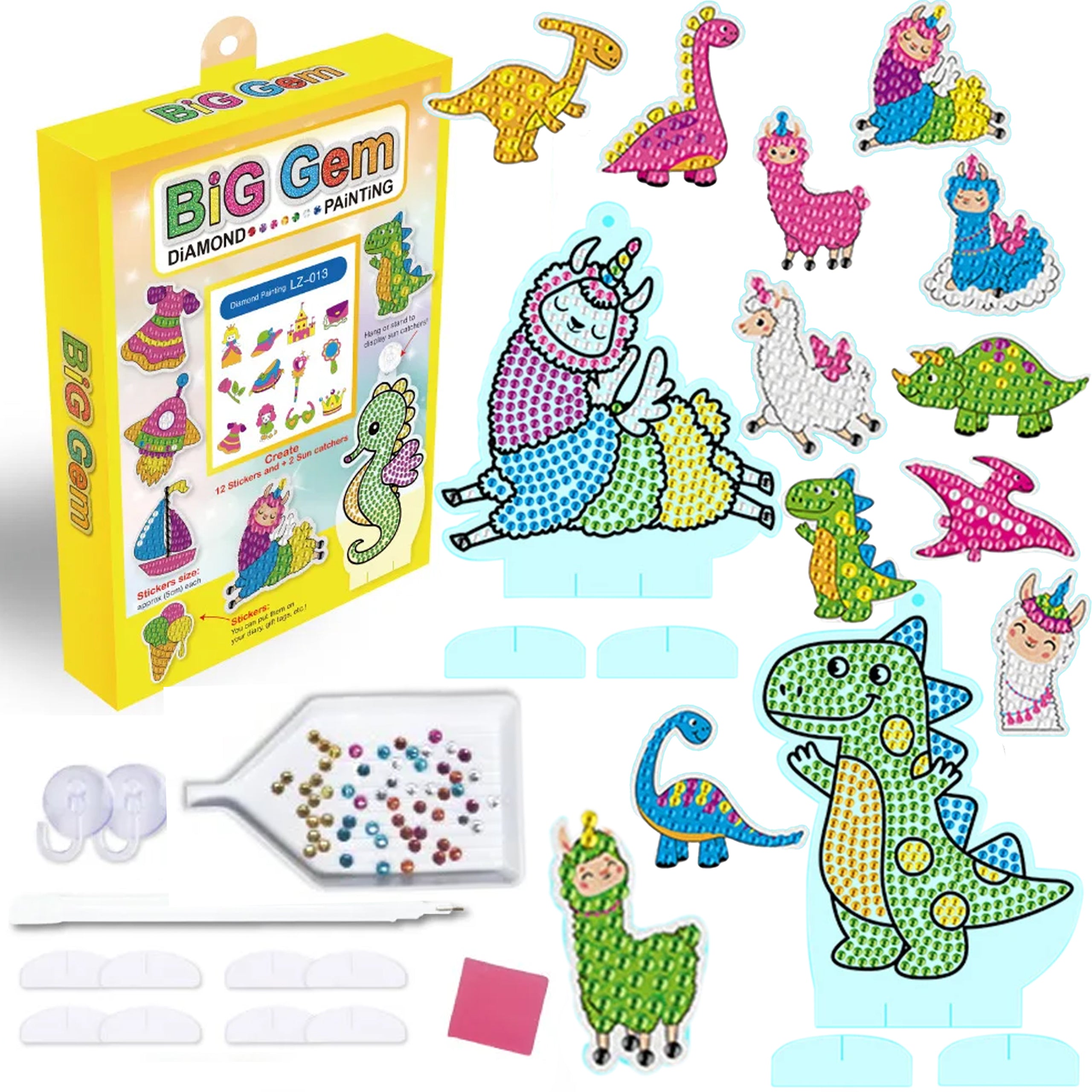 Teemanttikand, teemantkleebised, 5D mosaiikpulgad lastele, komplekt