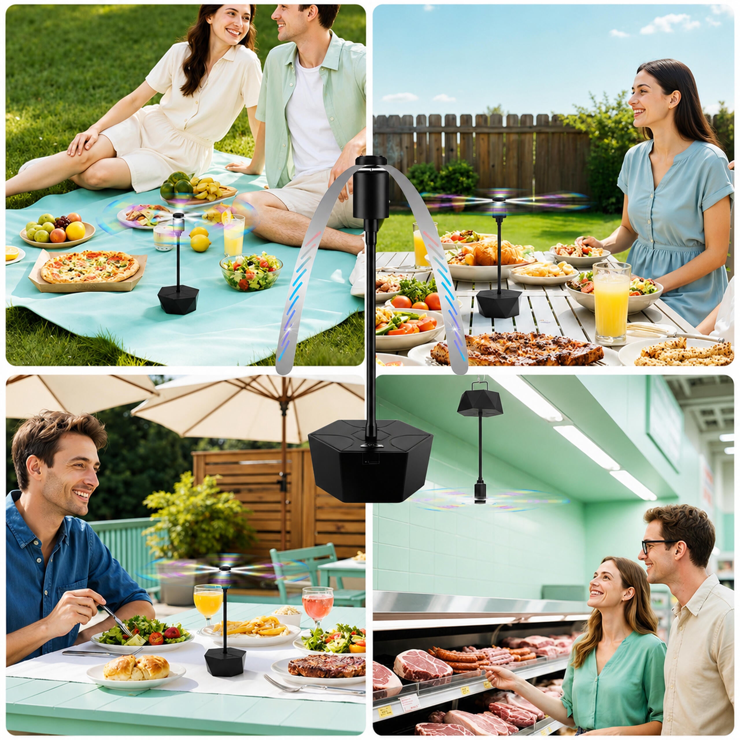 Portable Electric Mosquito and Fly Repellent Fan