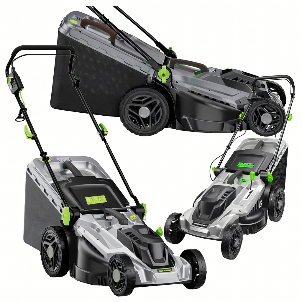 Electric Lawn Mower Lightweight Powerful with Large 50L Grass Box 2400W 43cm