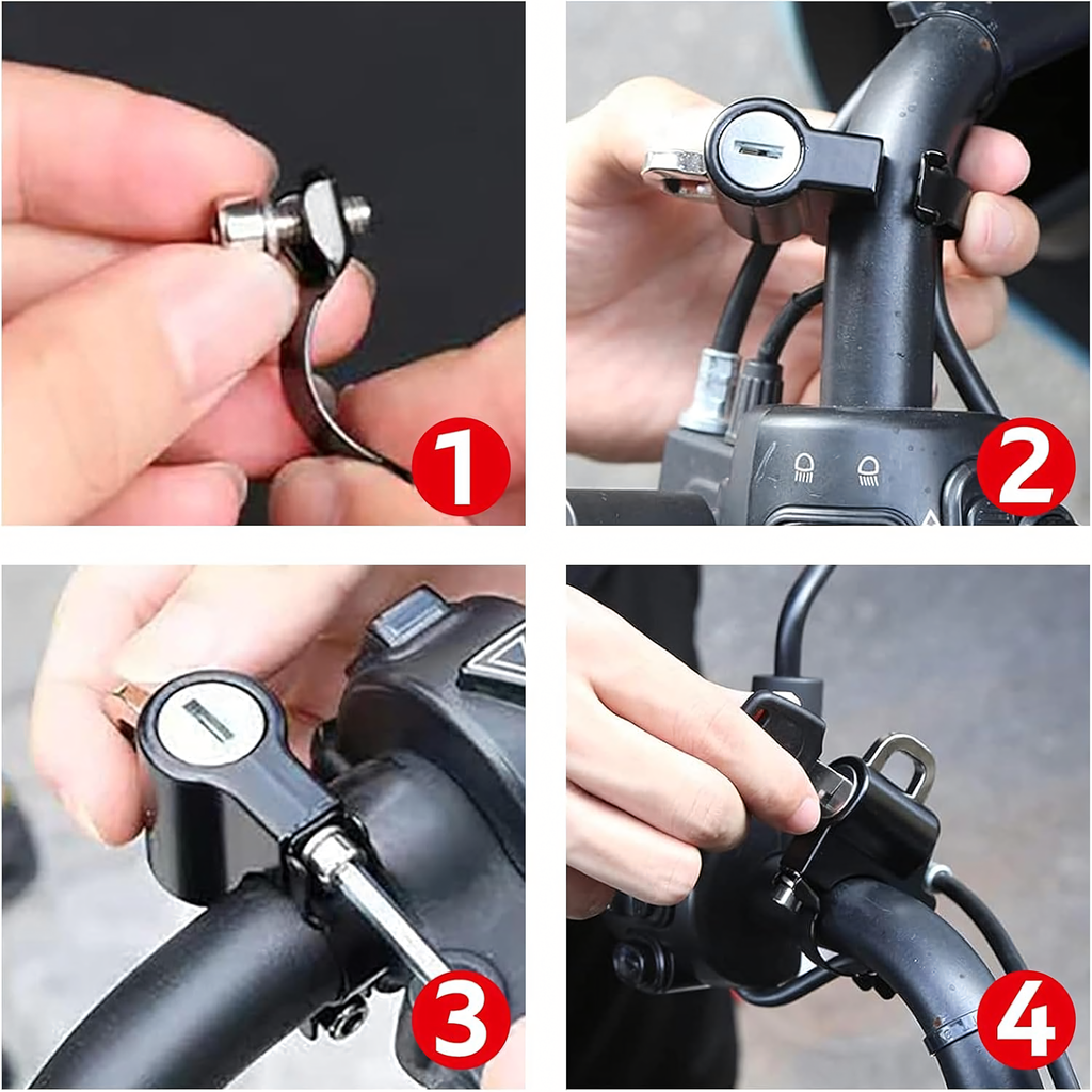 Mootorratta kiivrilukk vargusevastane turvaline 20-24mm