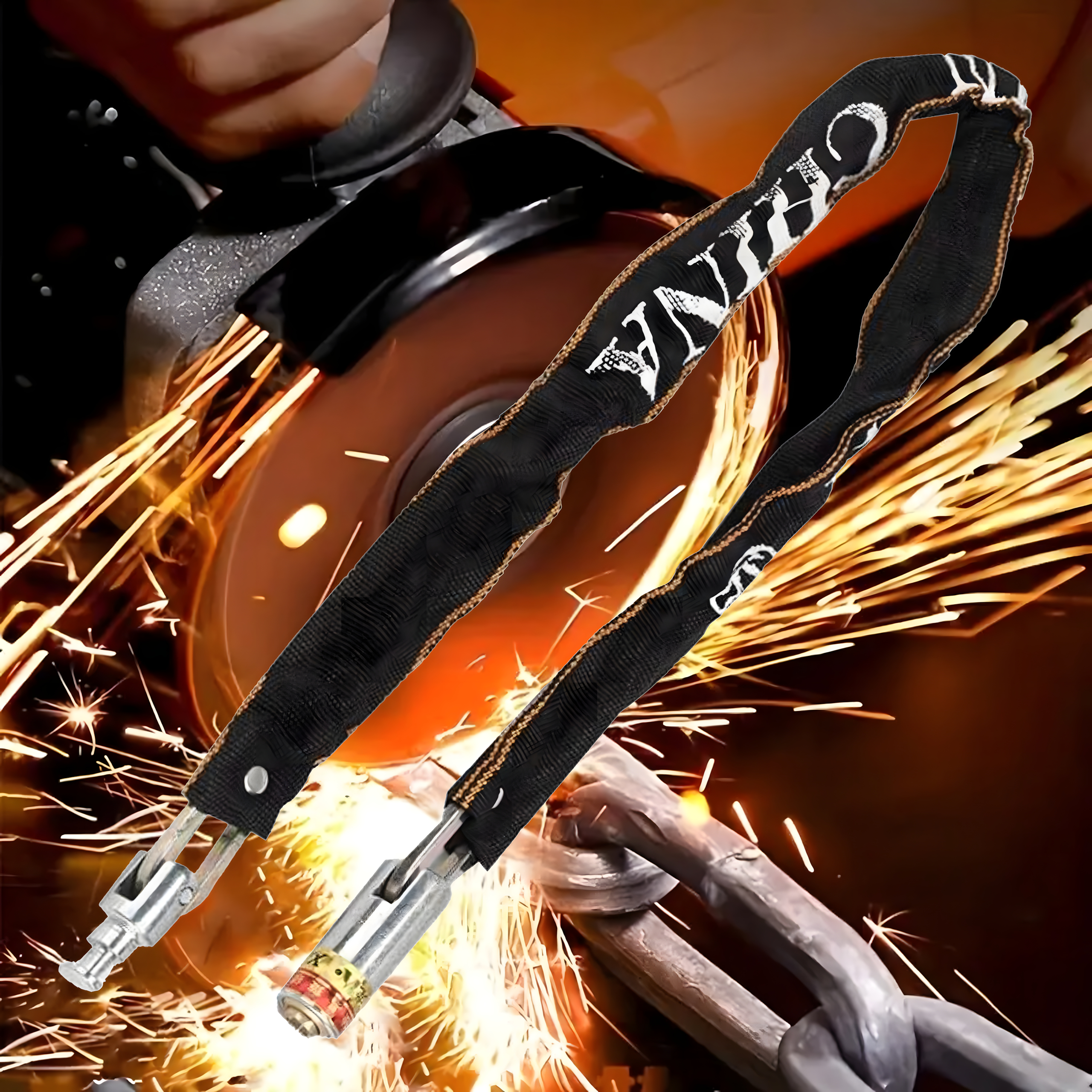 Lukustusklamber jalgratta ja mootorratta turvalisuseks, 2 x võti, tugev, 65 cm