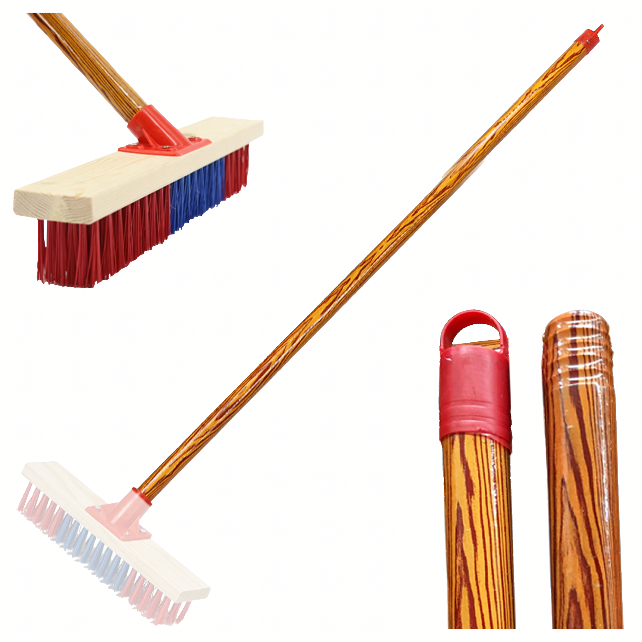 60x Metal Stick 120 cm Handle with Thread for Brush, Broom, Street Sweeper