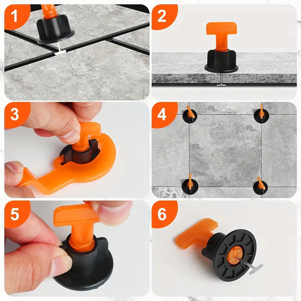 700x Tile Leveling System with Wedges, Clips, and 2x Holders 100 pcs Wedges