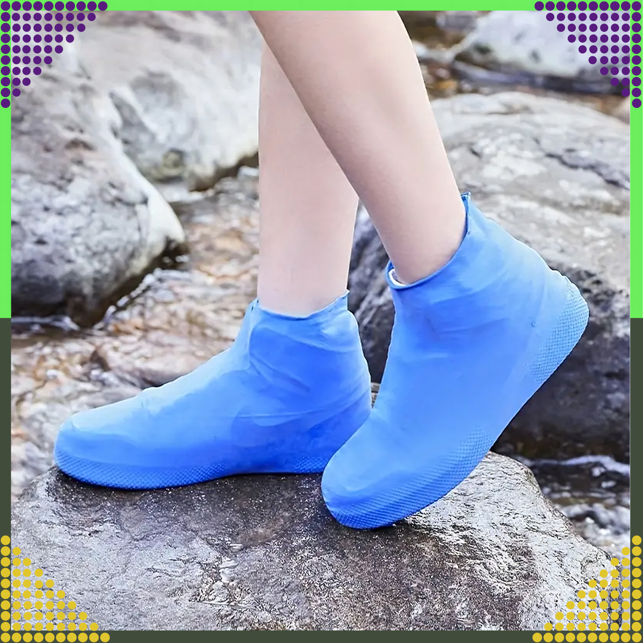 Waterproof Protectors Rain Shoe Covers Anti-Slip Wellington Boots L