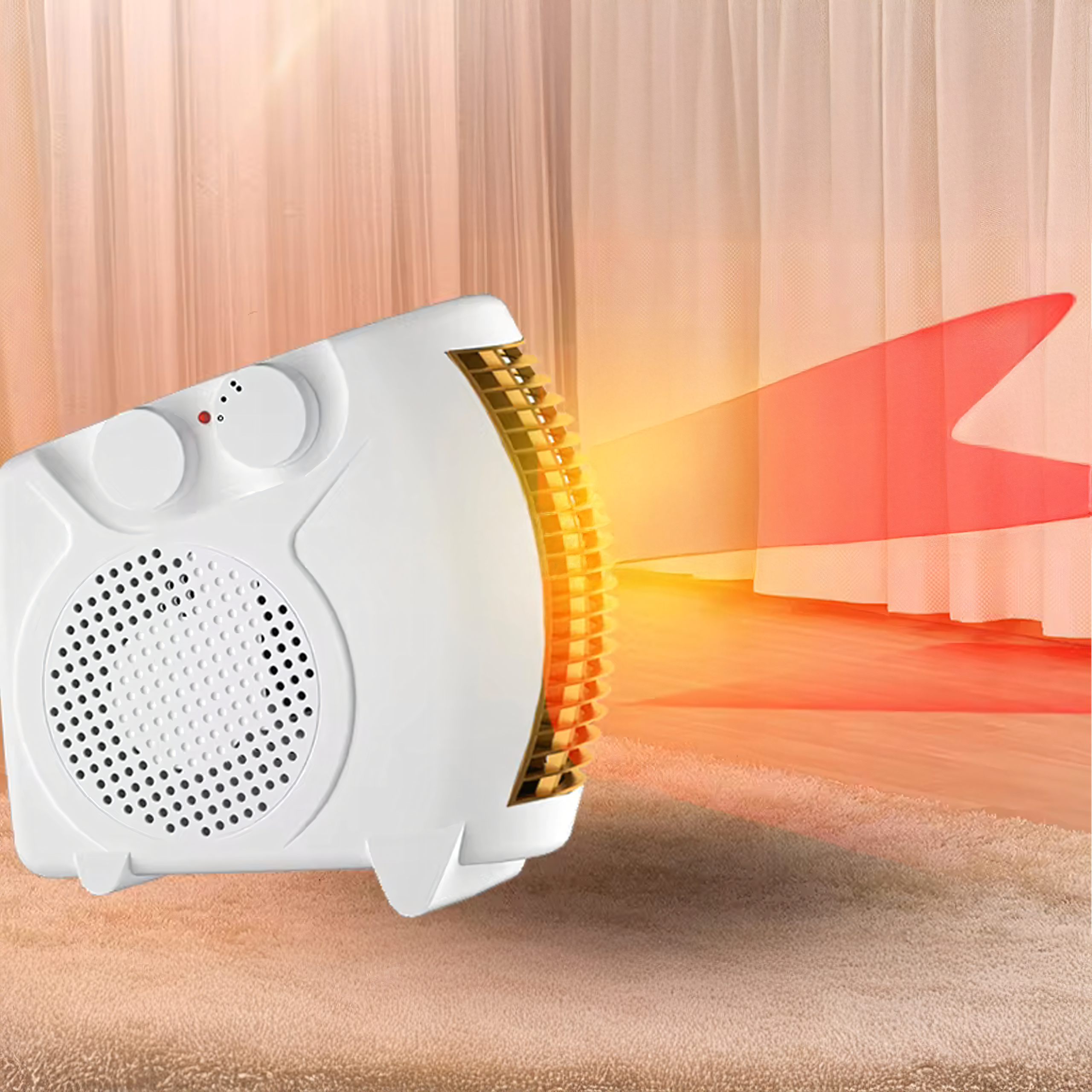 Kaasaskantav ventilaatorsoojendi Farelka elektriline soojapuhur 600W võimas