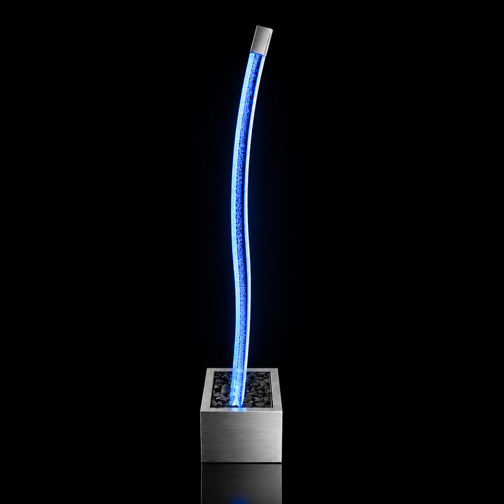 Freestanding Bubble Water Wall Fountain with LED Colors 183x50x28cm