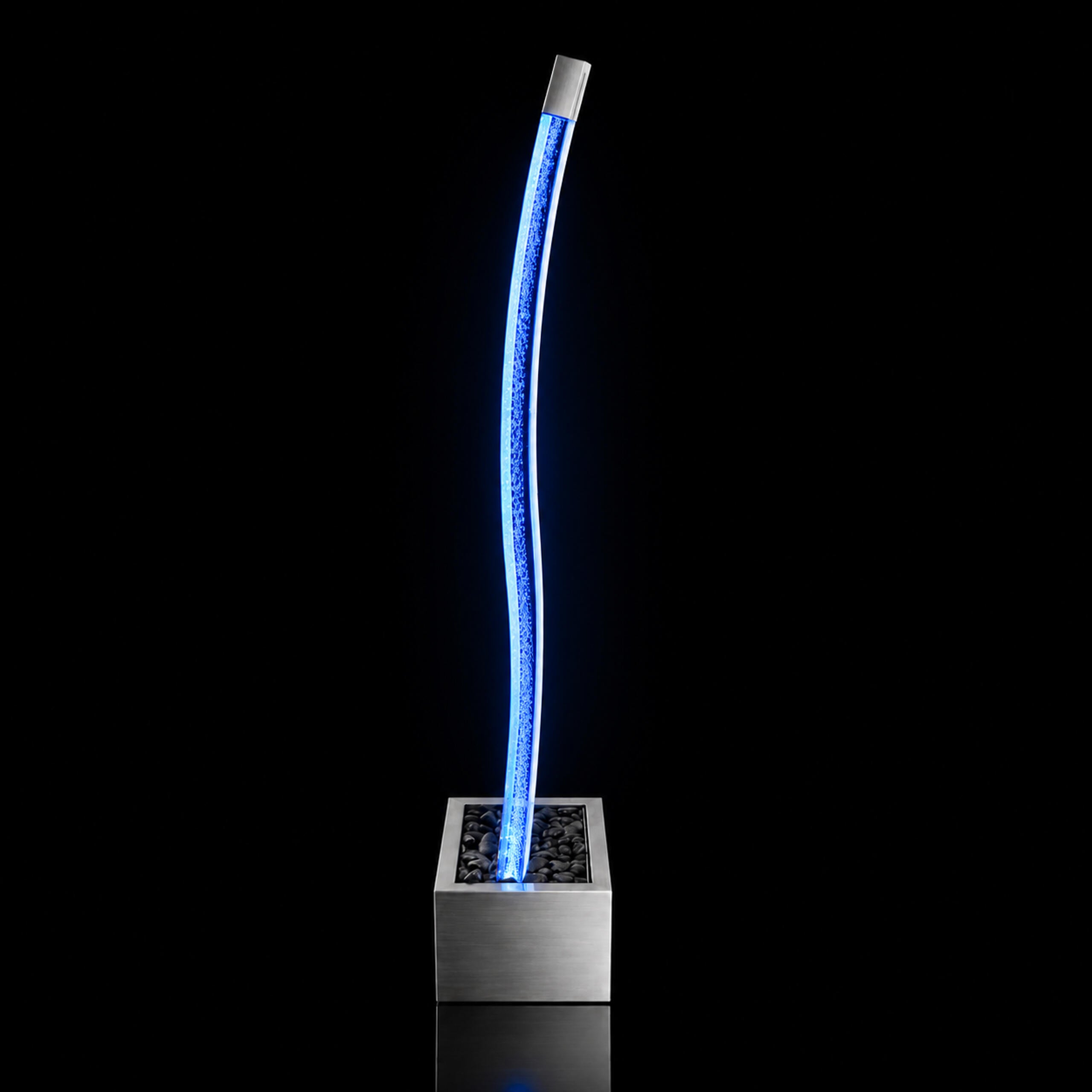 Freestanding Bubble Water Wall Fountain with LED Colors 183x50x28cm