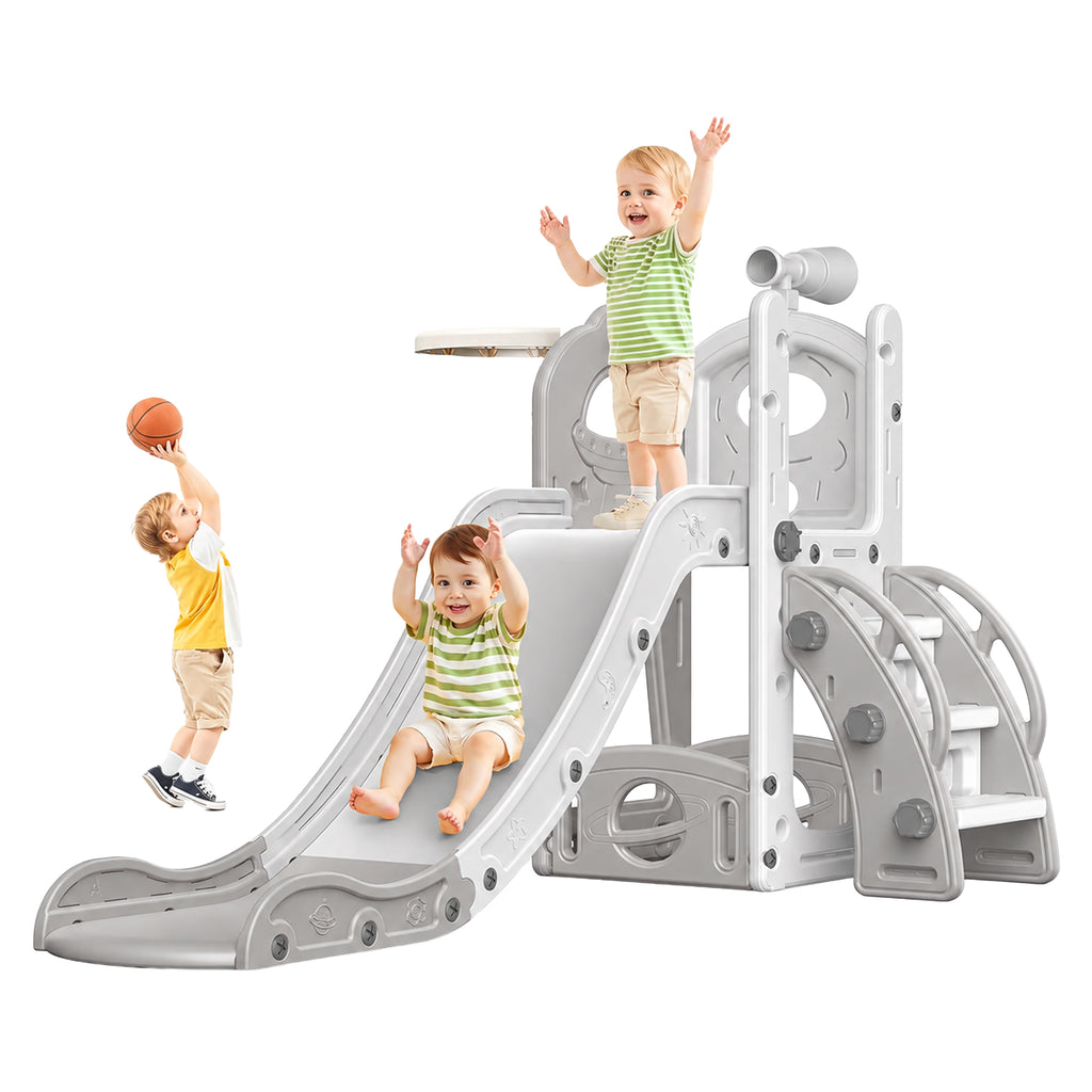 Free-Standing Children's Slide with Ladder for Home