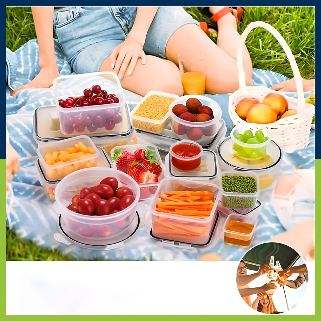 12x Lunchbox Lunch Box Food Boxes Plastic Containers Set