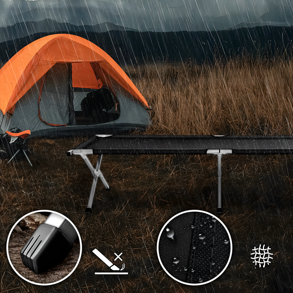 XXL Large Folding Camping Bed with Carry Bag 50kg Capacity