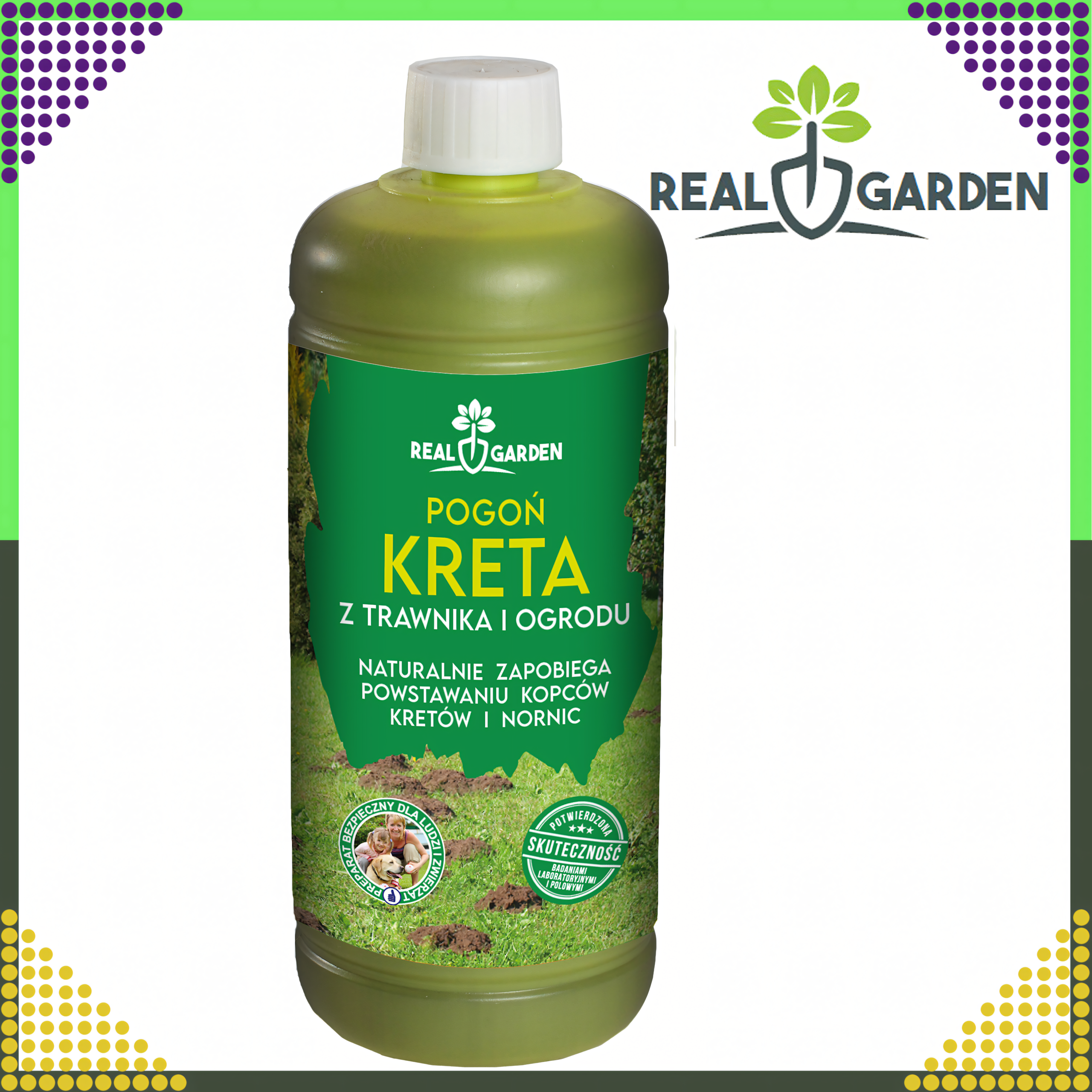 Agent Repellent for Moles Voles Rodents Barrier 1L Ecological