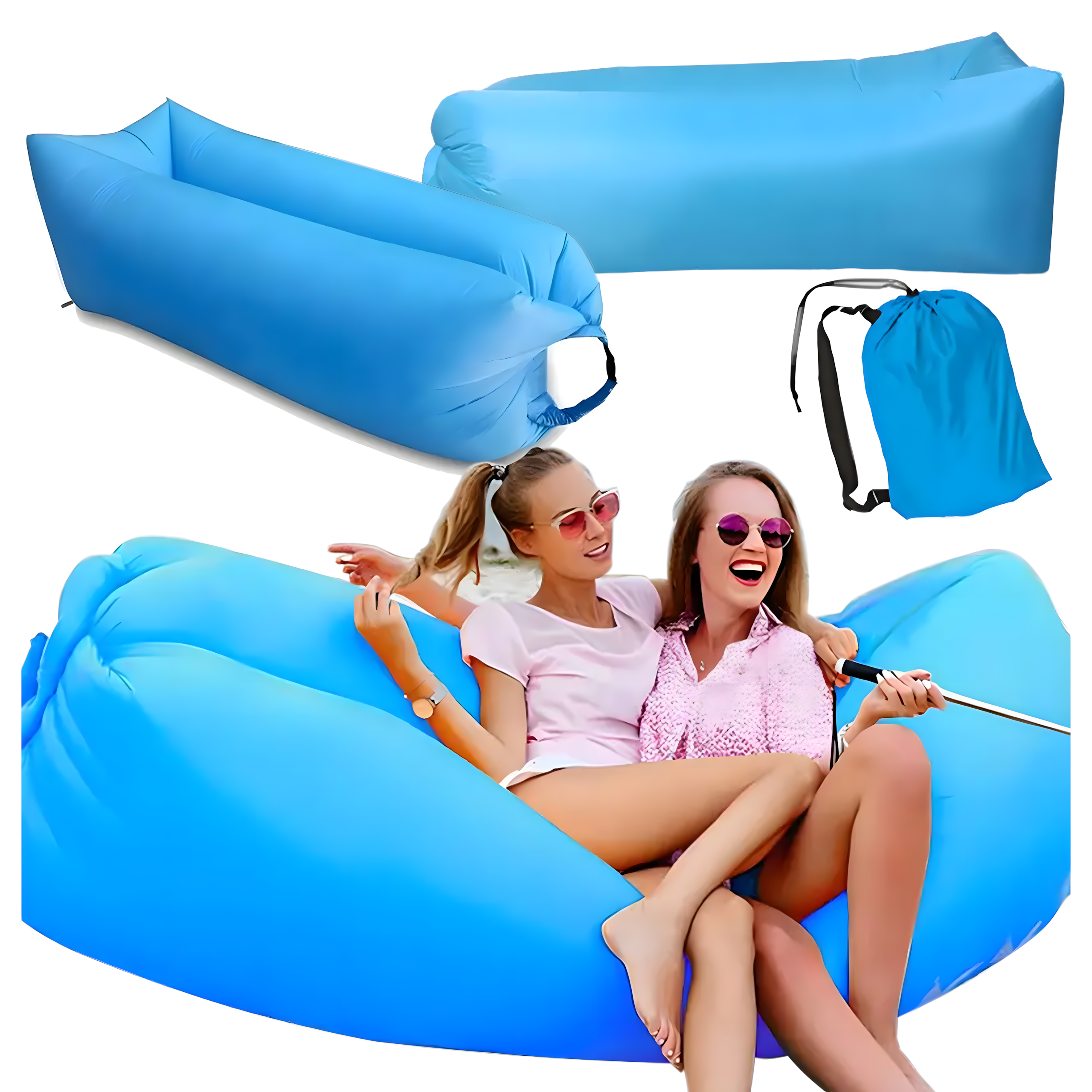 Inflatable Beach Sofa Bed Mattress Lounger Lazy Bag 200x70cm